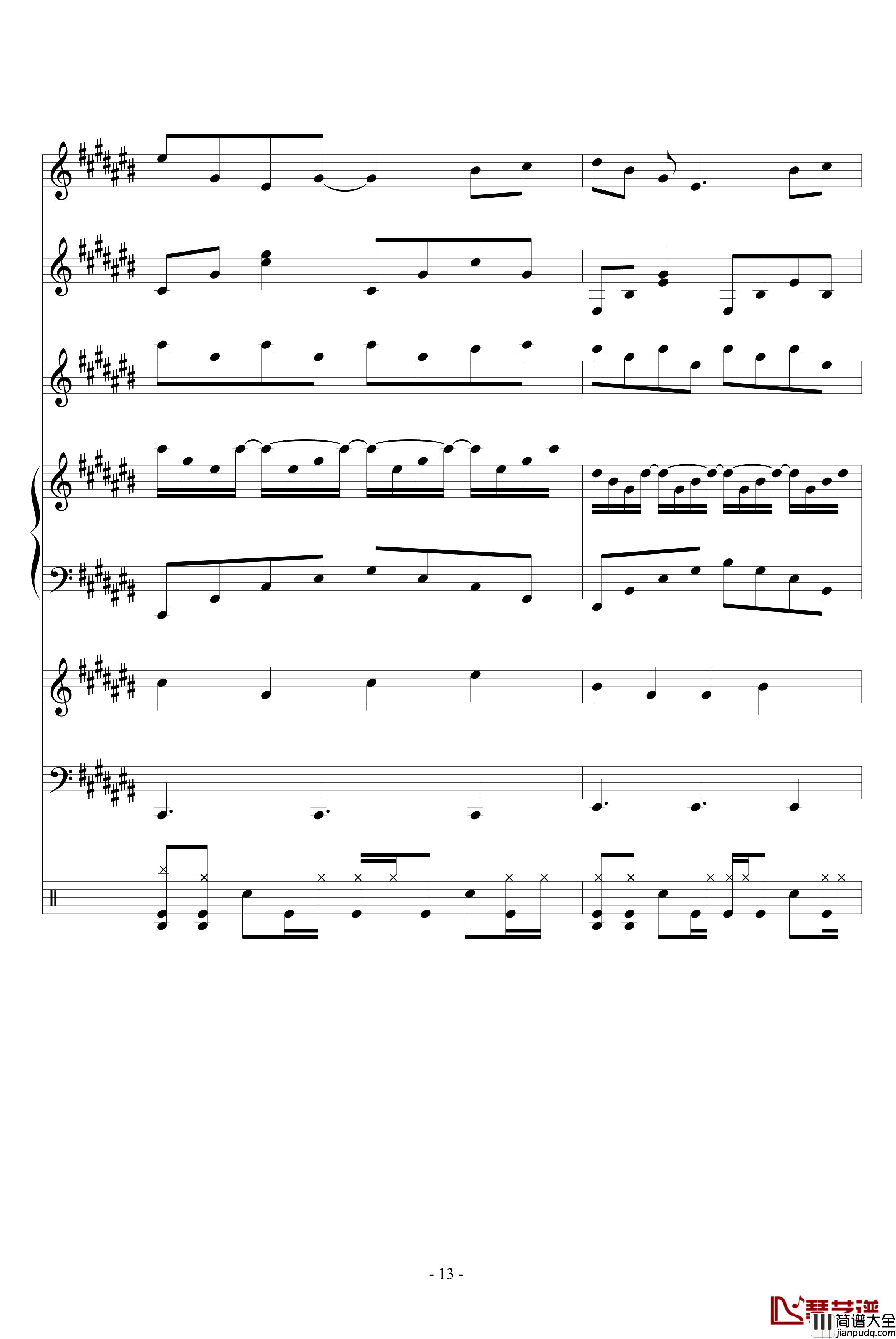 Fall钢琴谱_血腥残阳