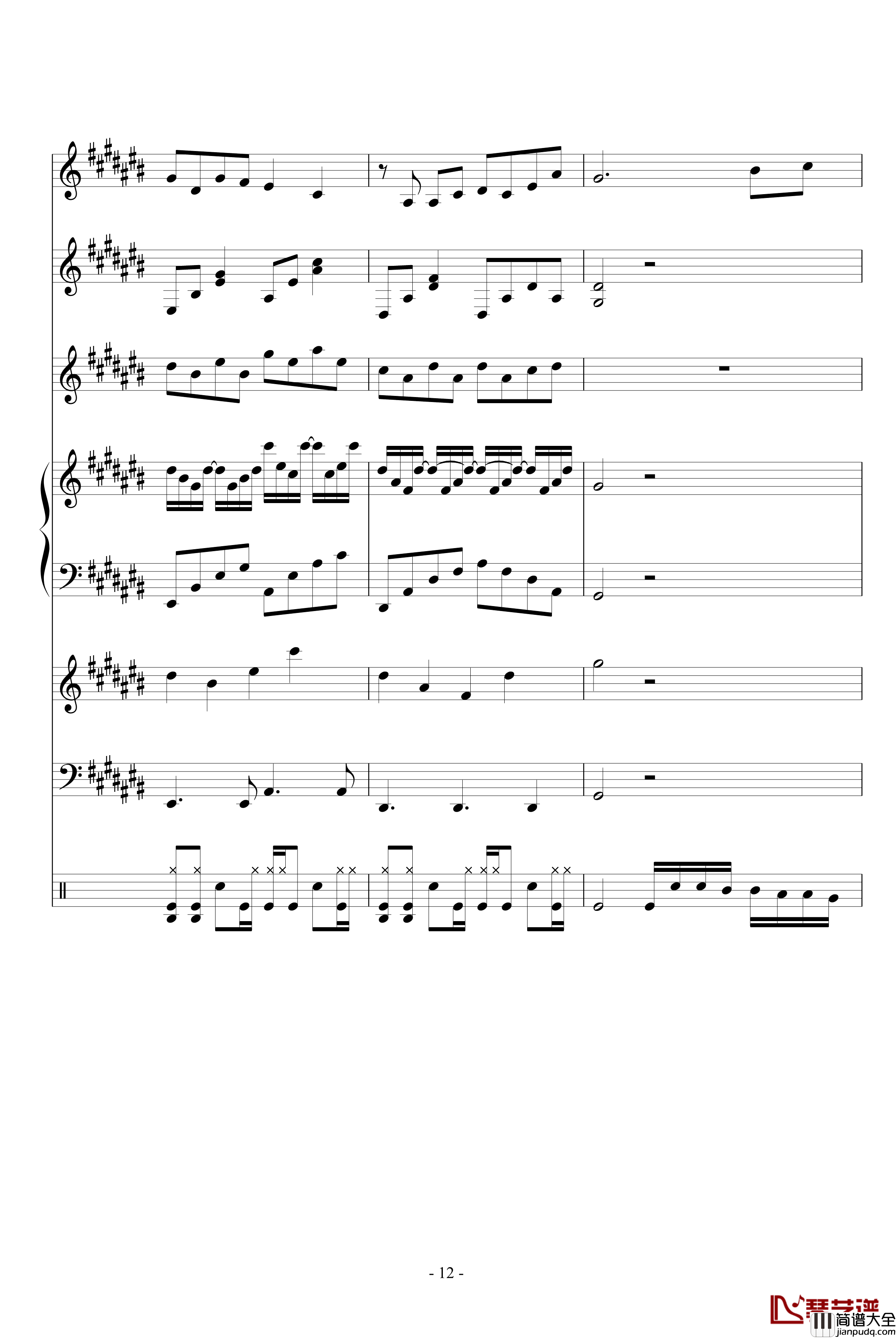 Fall钢琴谱_血腥残阳