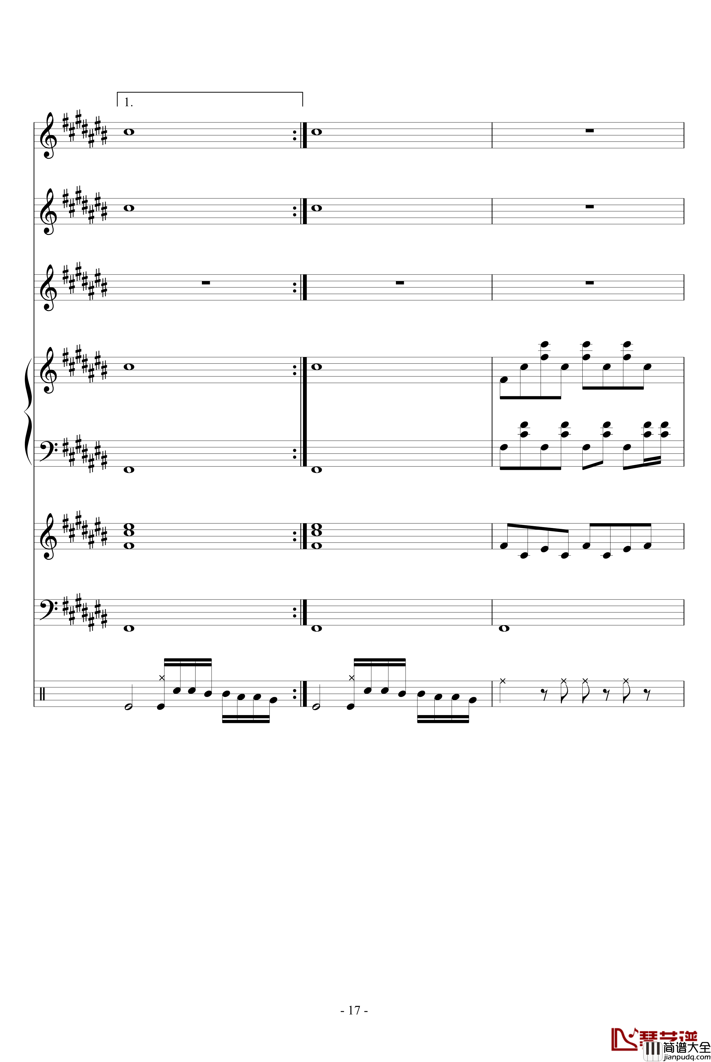 Fall钢琴谱_血腥残阳