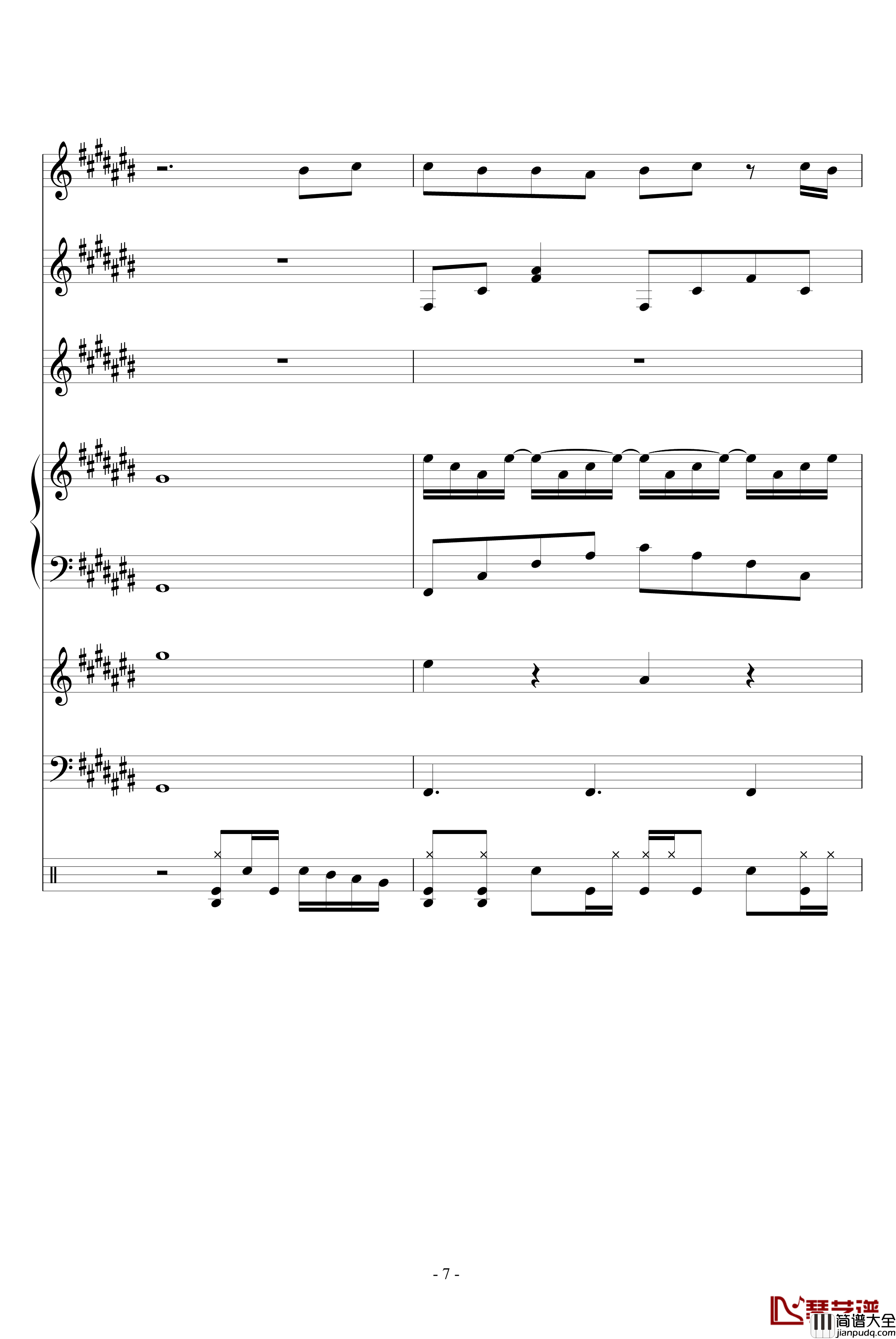 Fall钢琴谱_血腥残阳