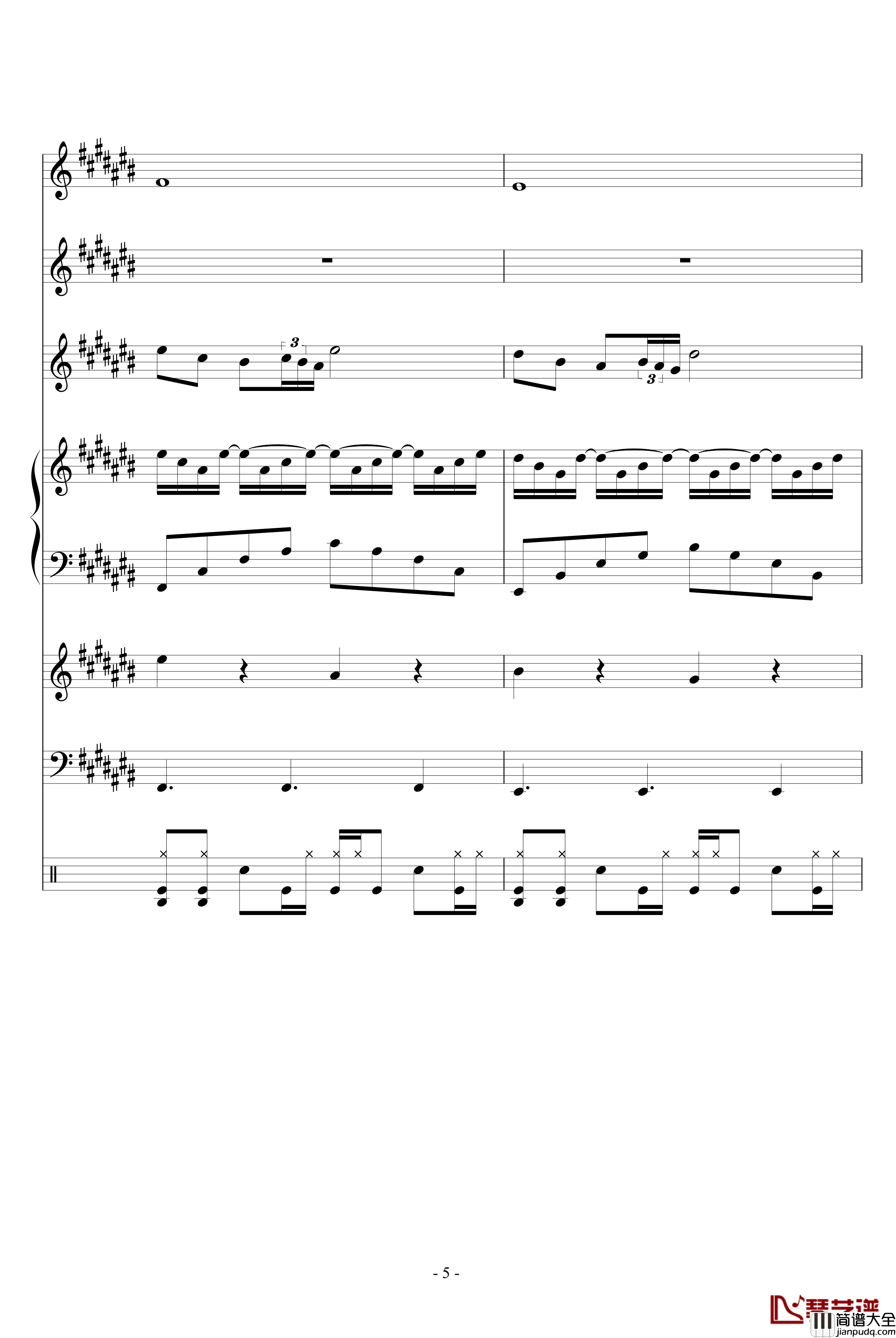 Fall钢琴谱_血腥残阳