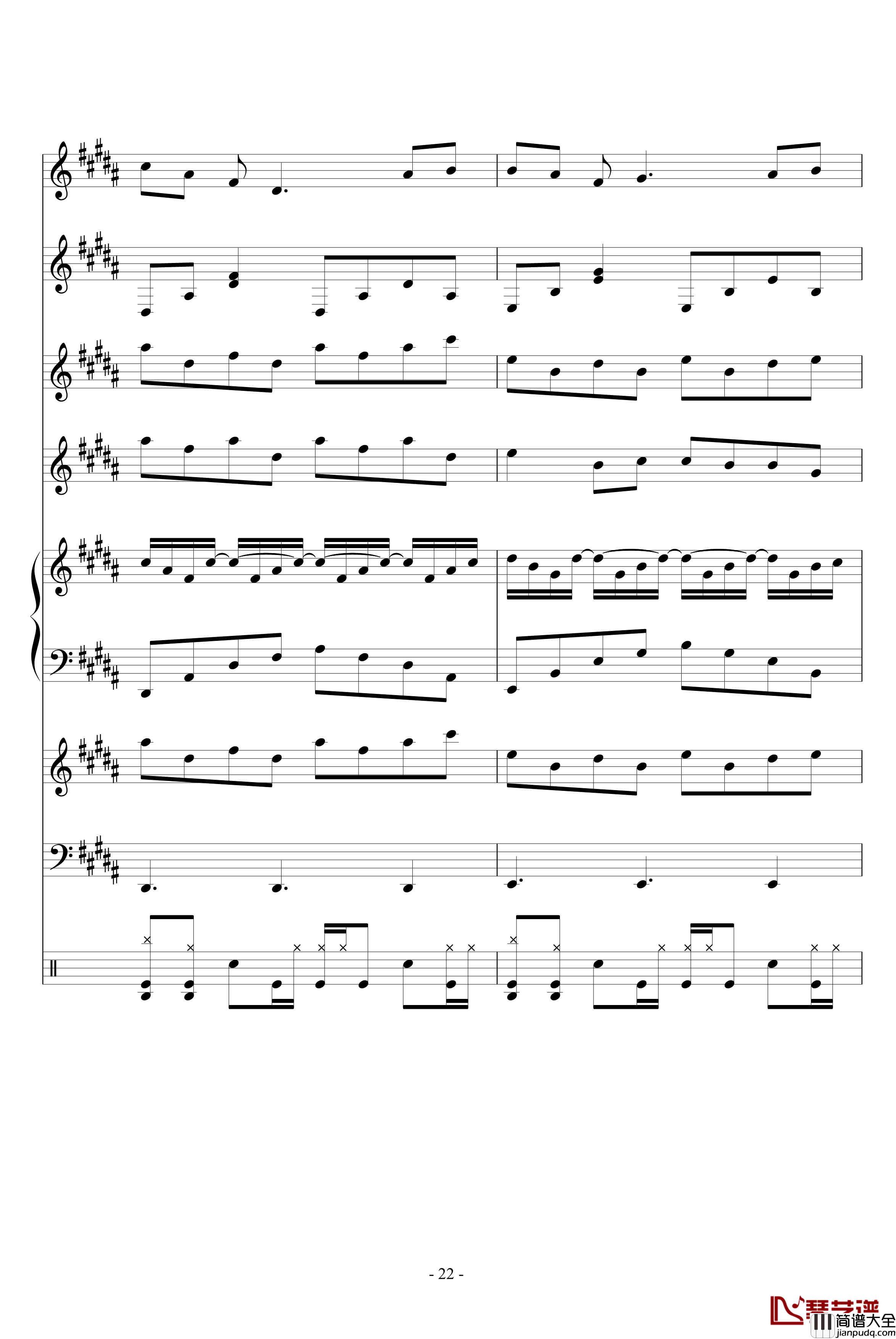 Fall钢琴谱_血腥残阳