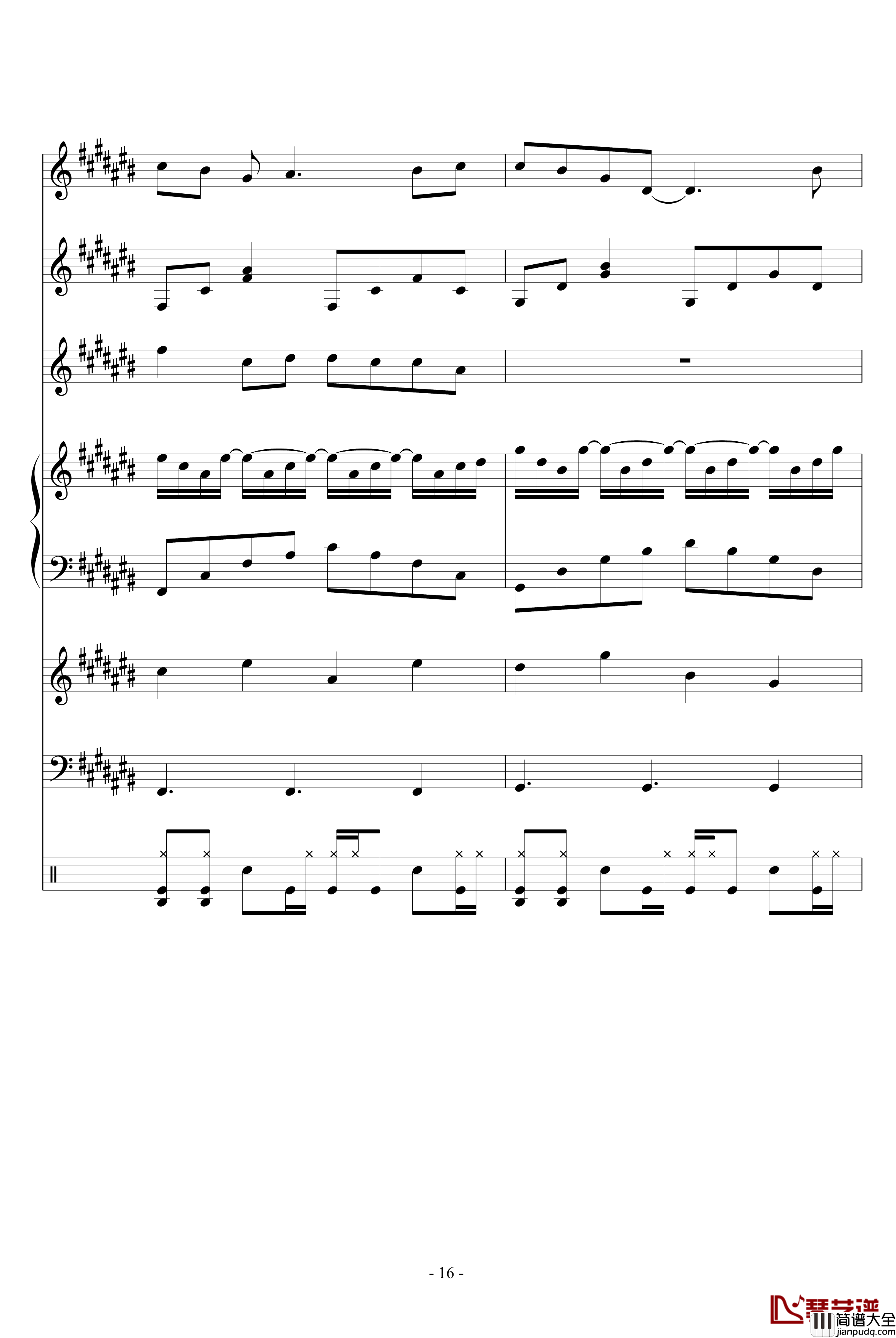 Fall钢琴谱_血腥残阳