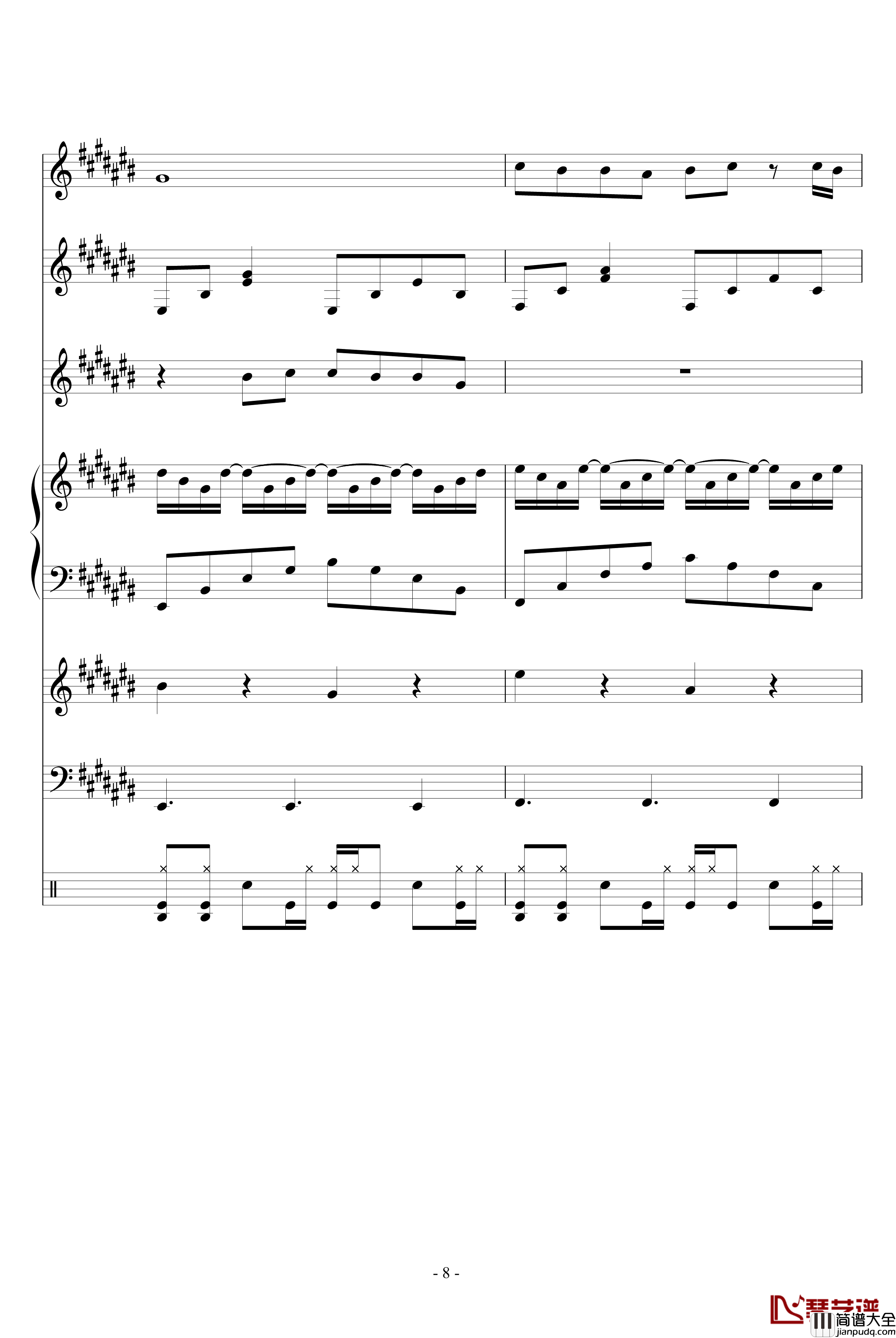 Fall钢琴谱_血腥残阳