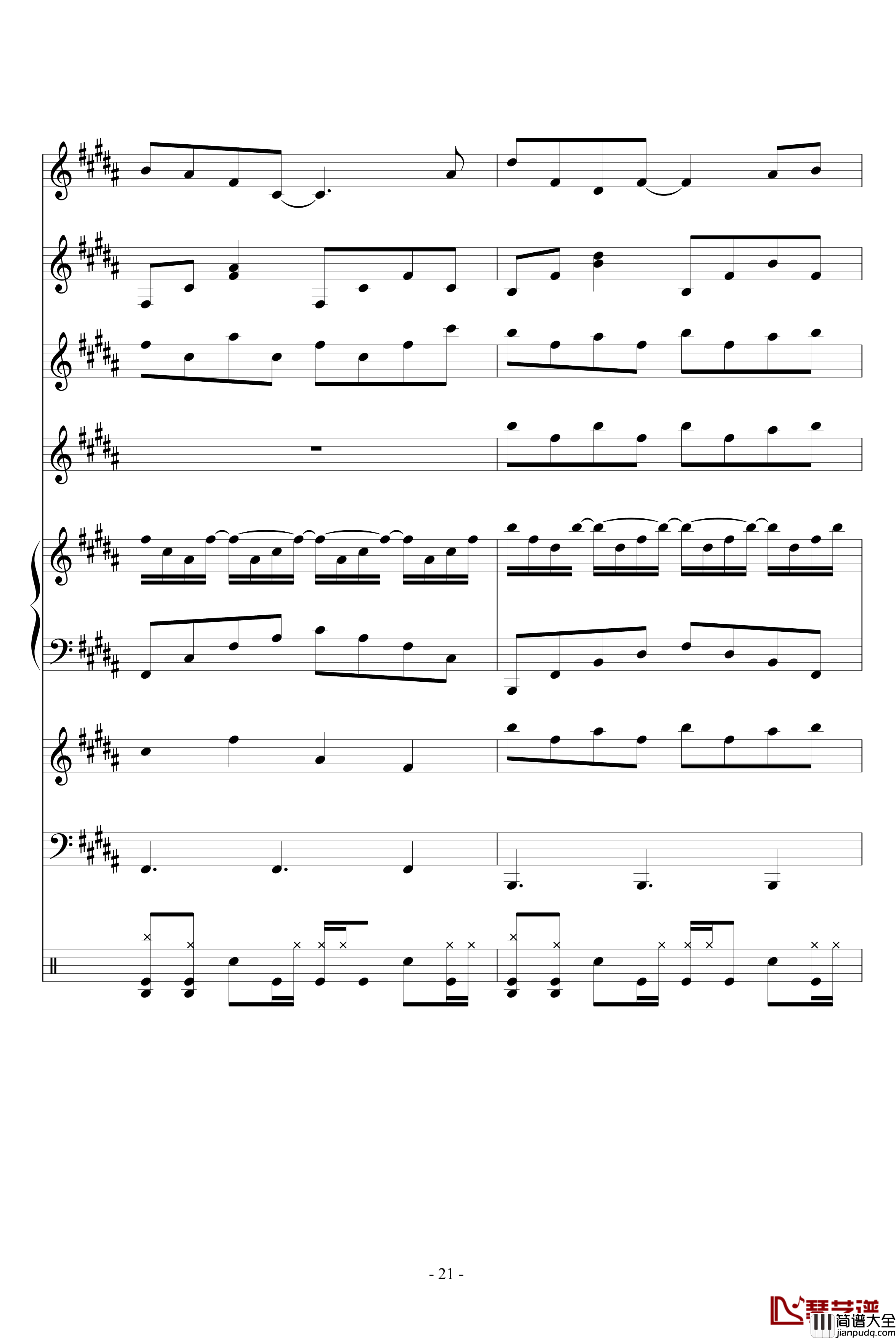 Fall钢琴谱_血腥残阳