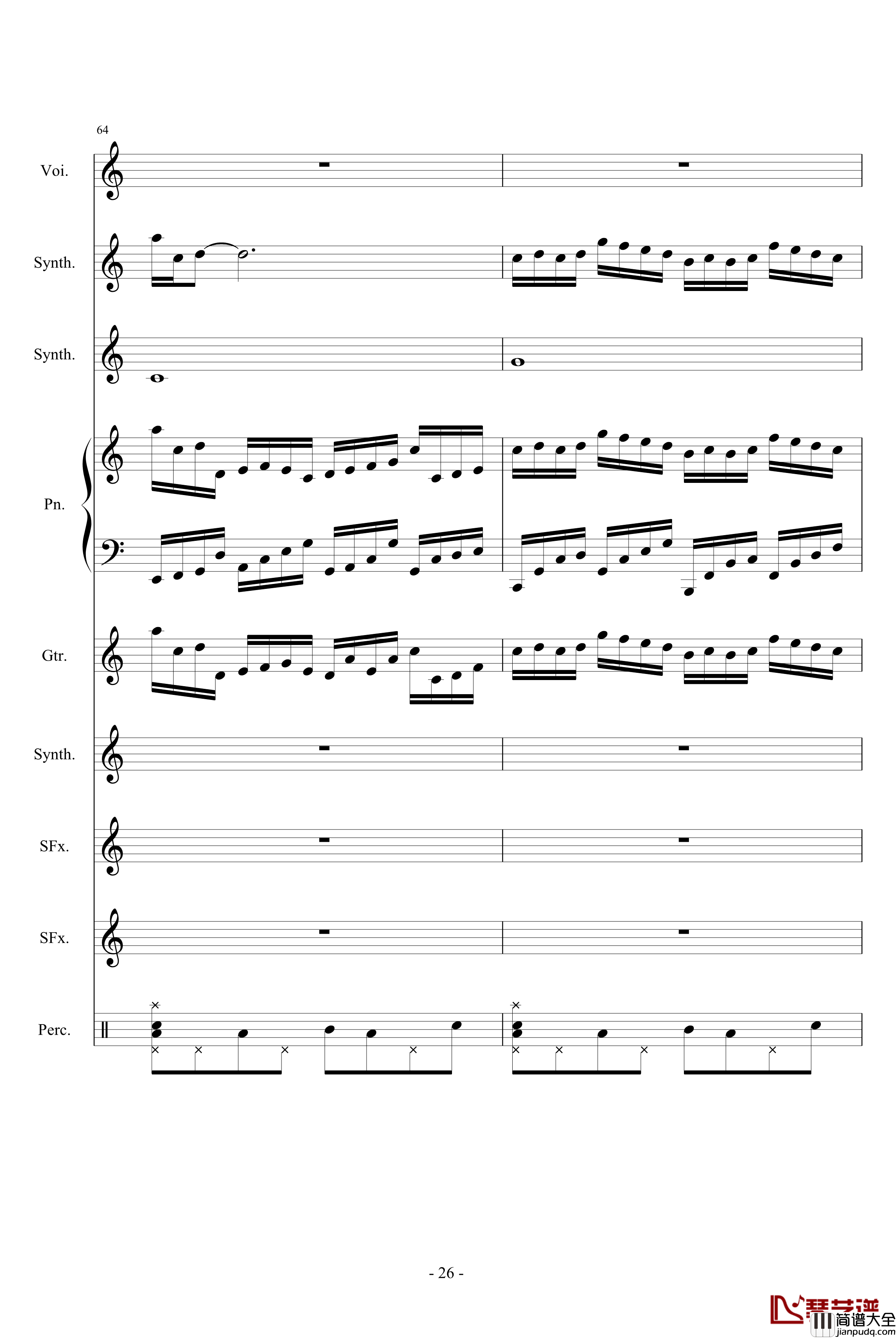 相对论钢琴谱_竹昔