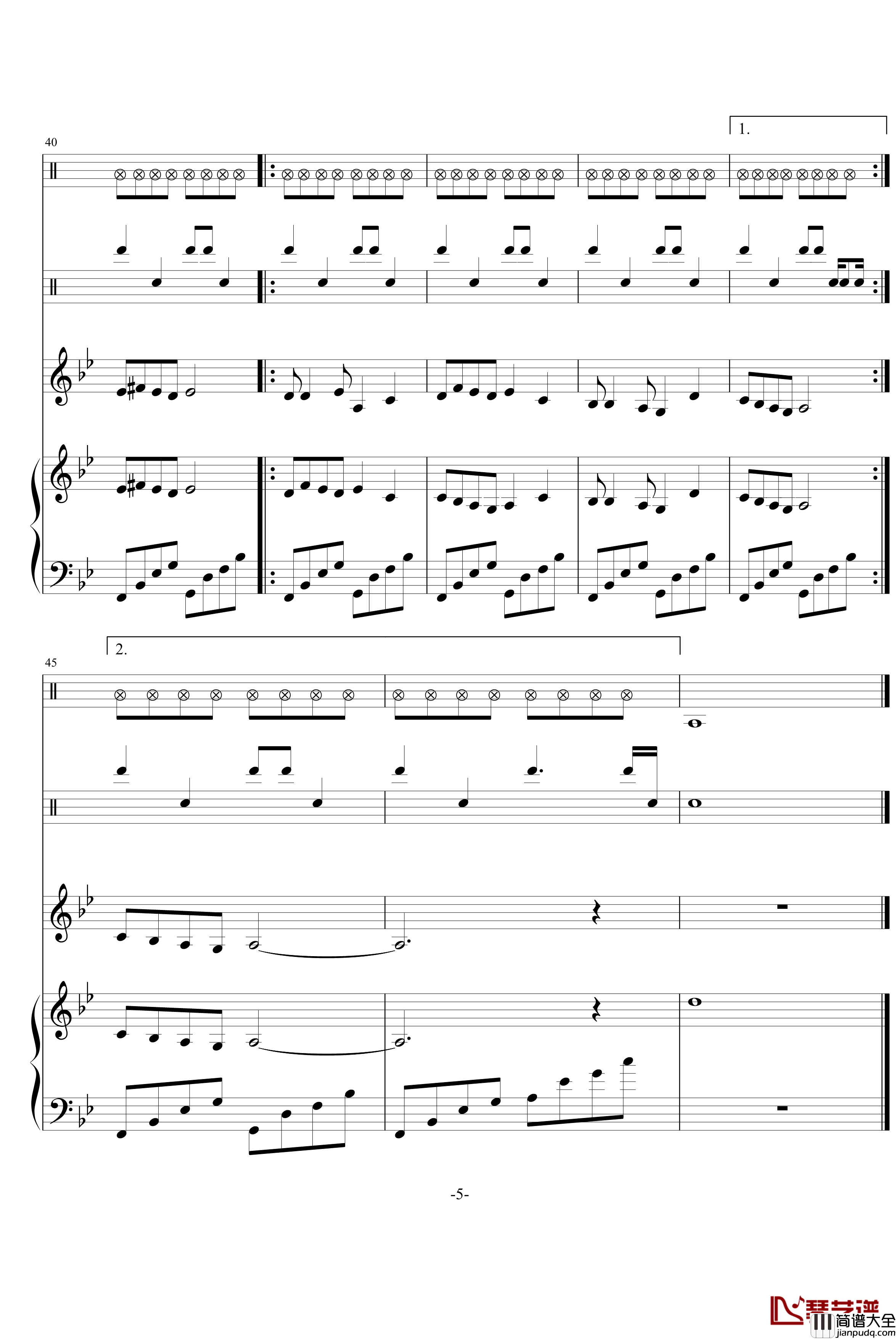 月之故乡钢琴谱_swenl