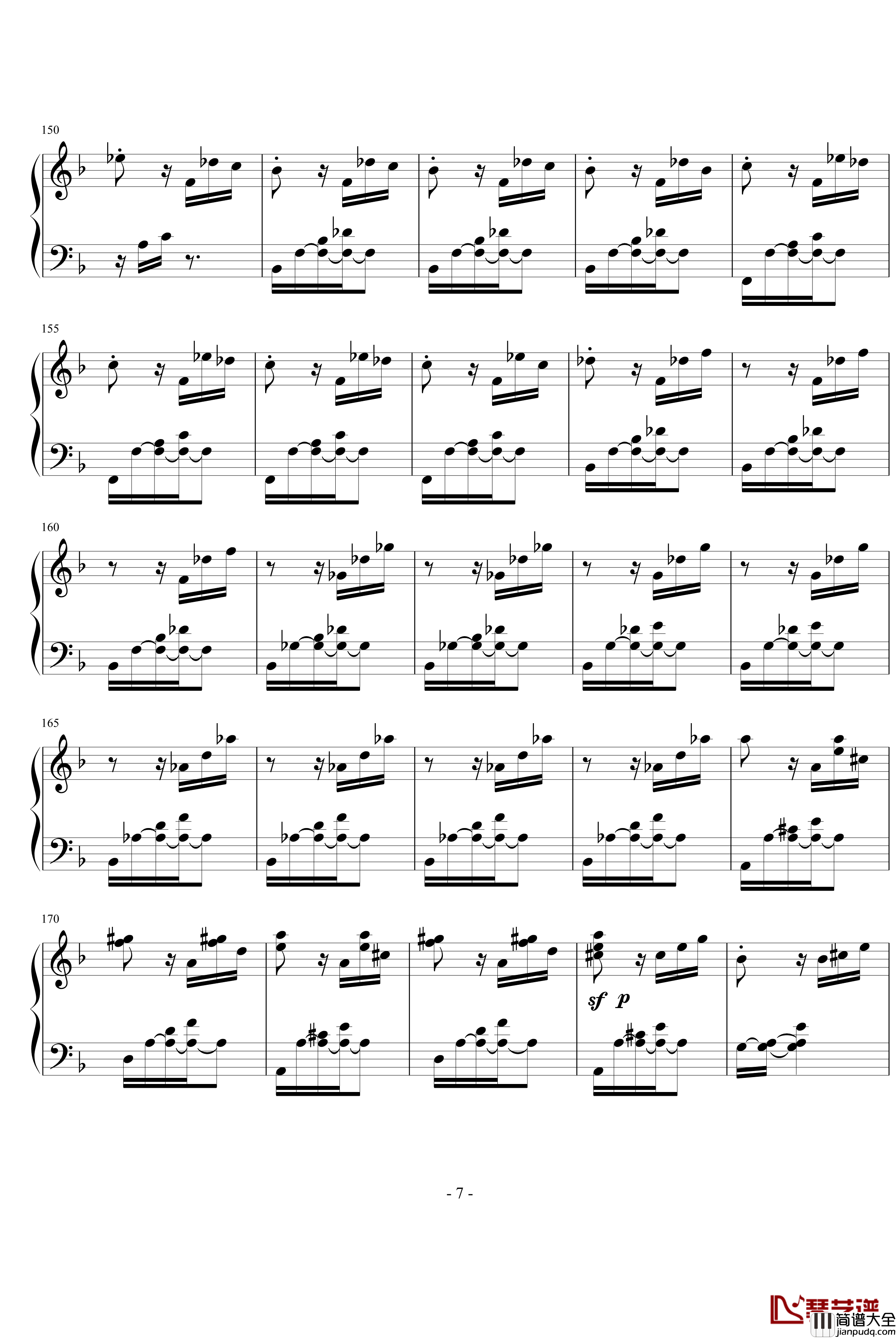 暴风雨第三乐章钢琴谱_贝多芬_beethoven