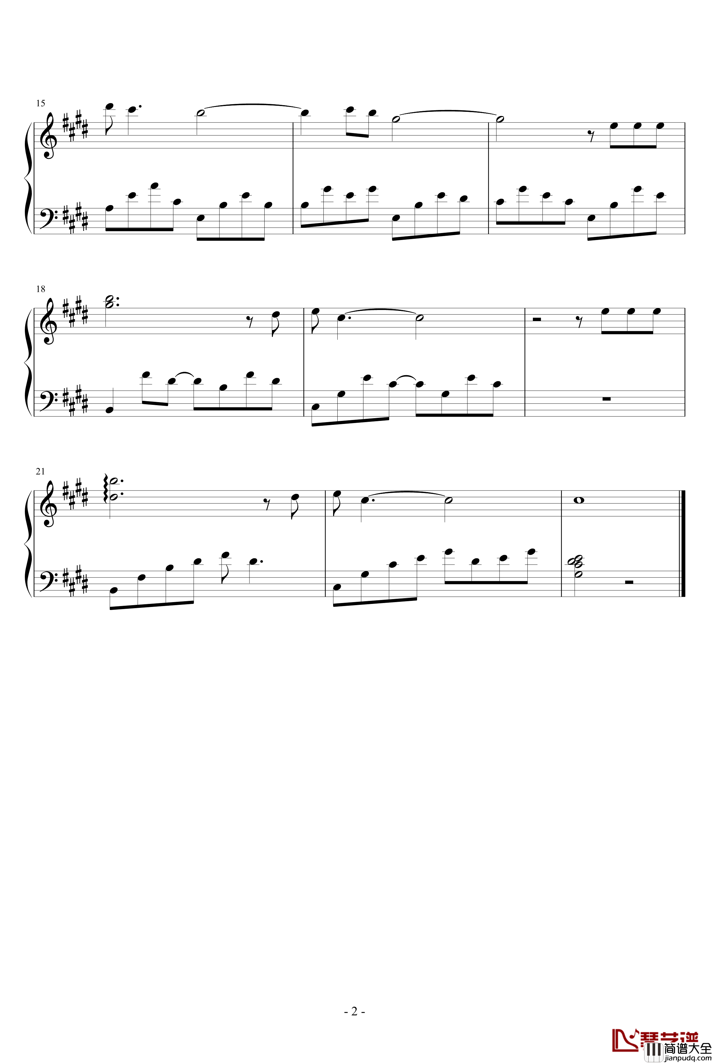 寂静之声钢琴谱_世界名曲