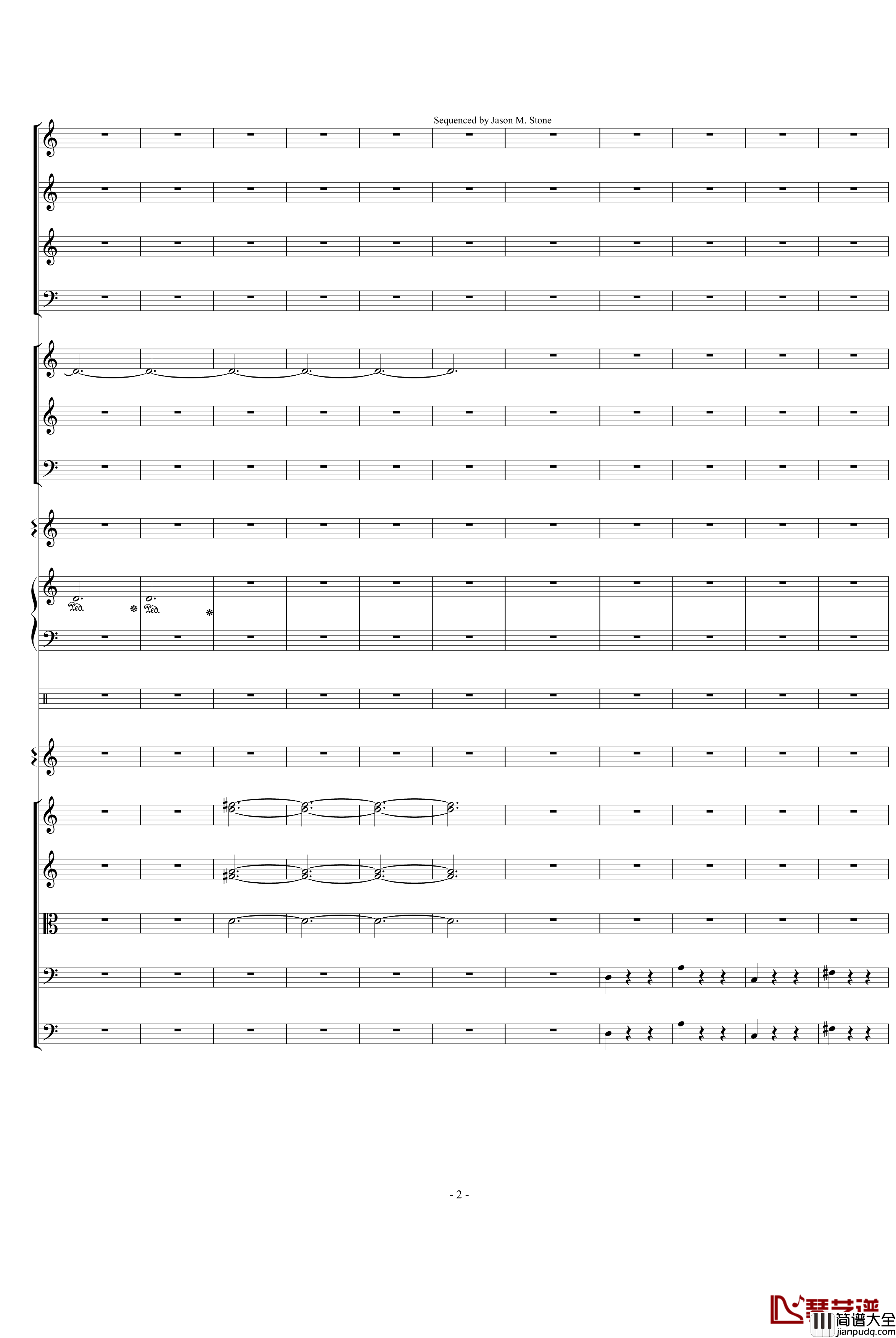 骷髅舞钢琴谱_死之舞_圣桑