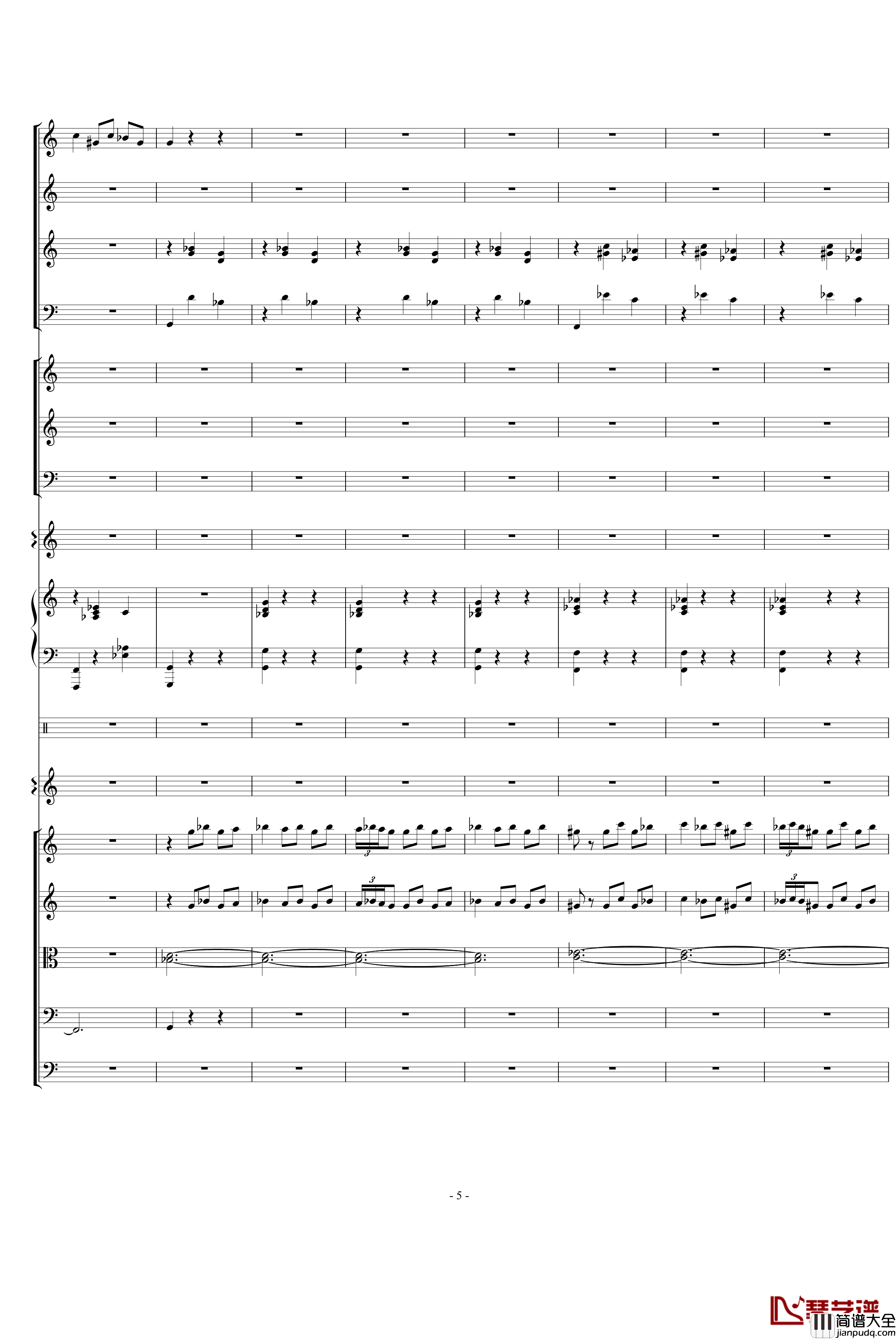 骷髅舞钢琴谱_死之舞_圣桑