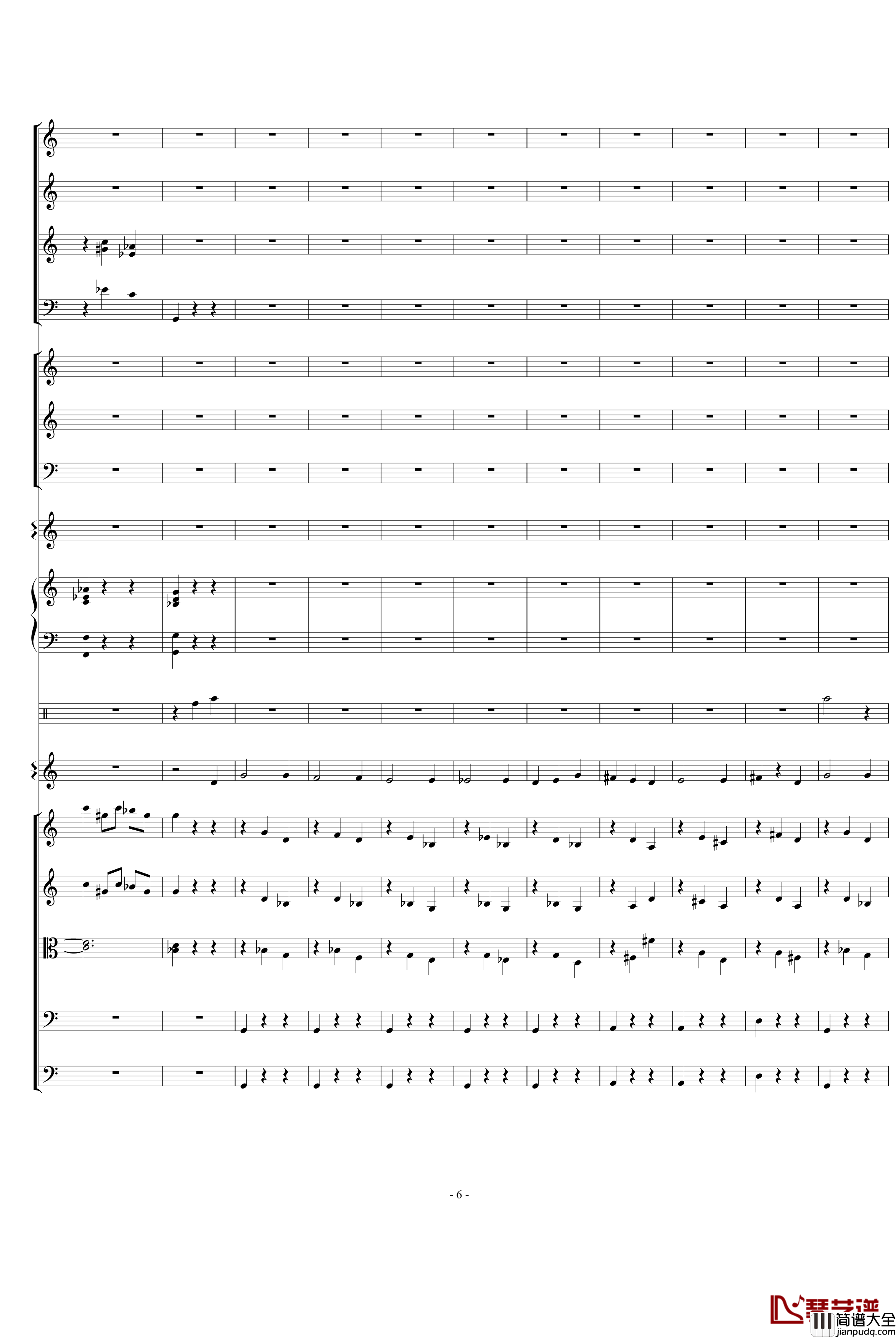 骷髅舞钢琴谱_死之舞_圣桑