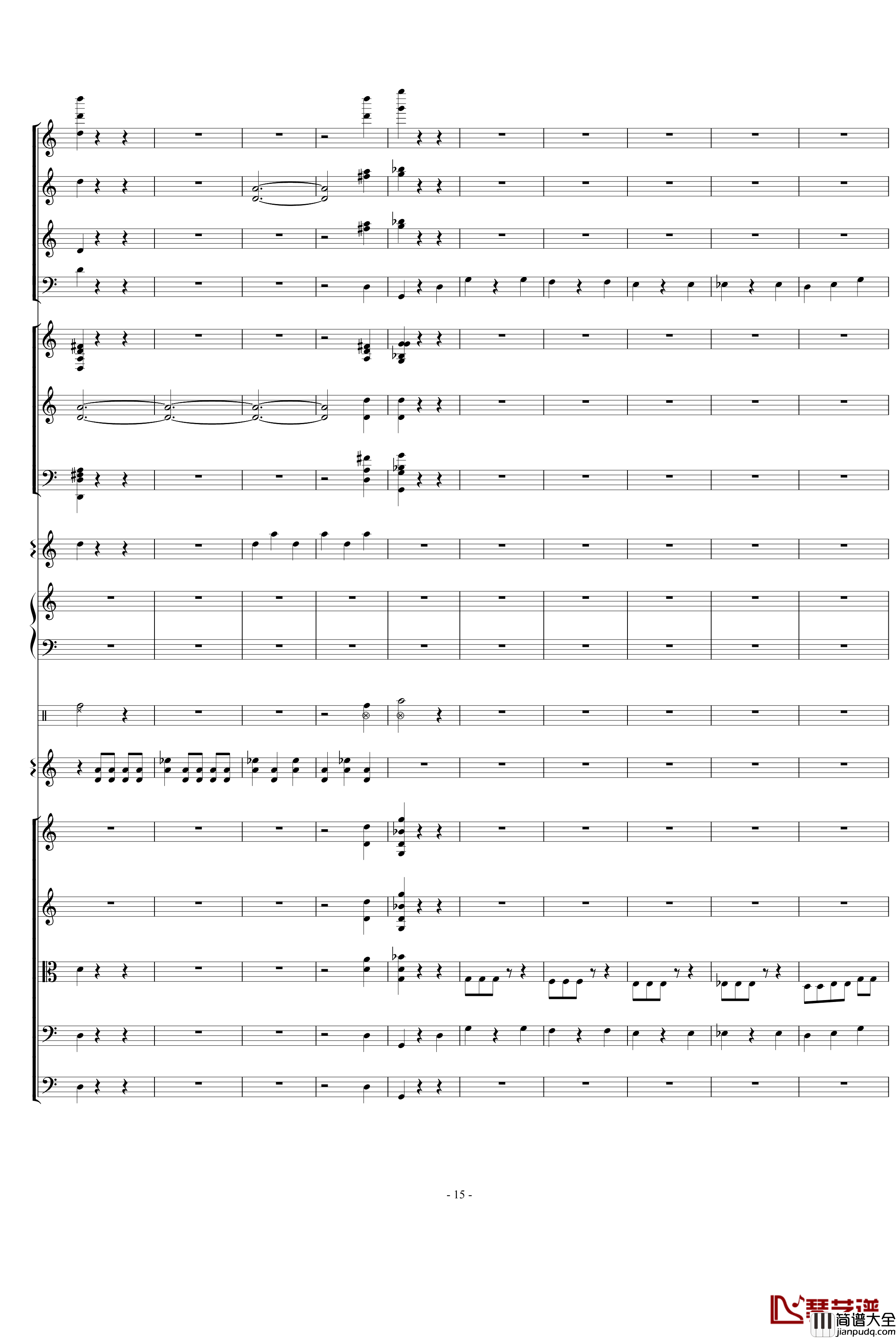 骷髅舞钢琴谱_死之舞_圣桑