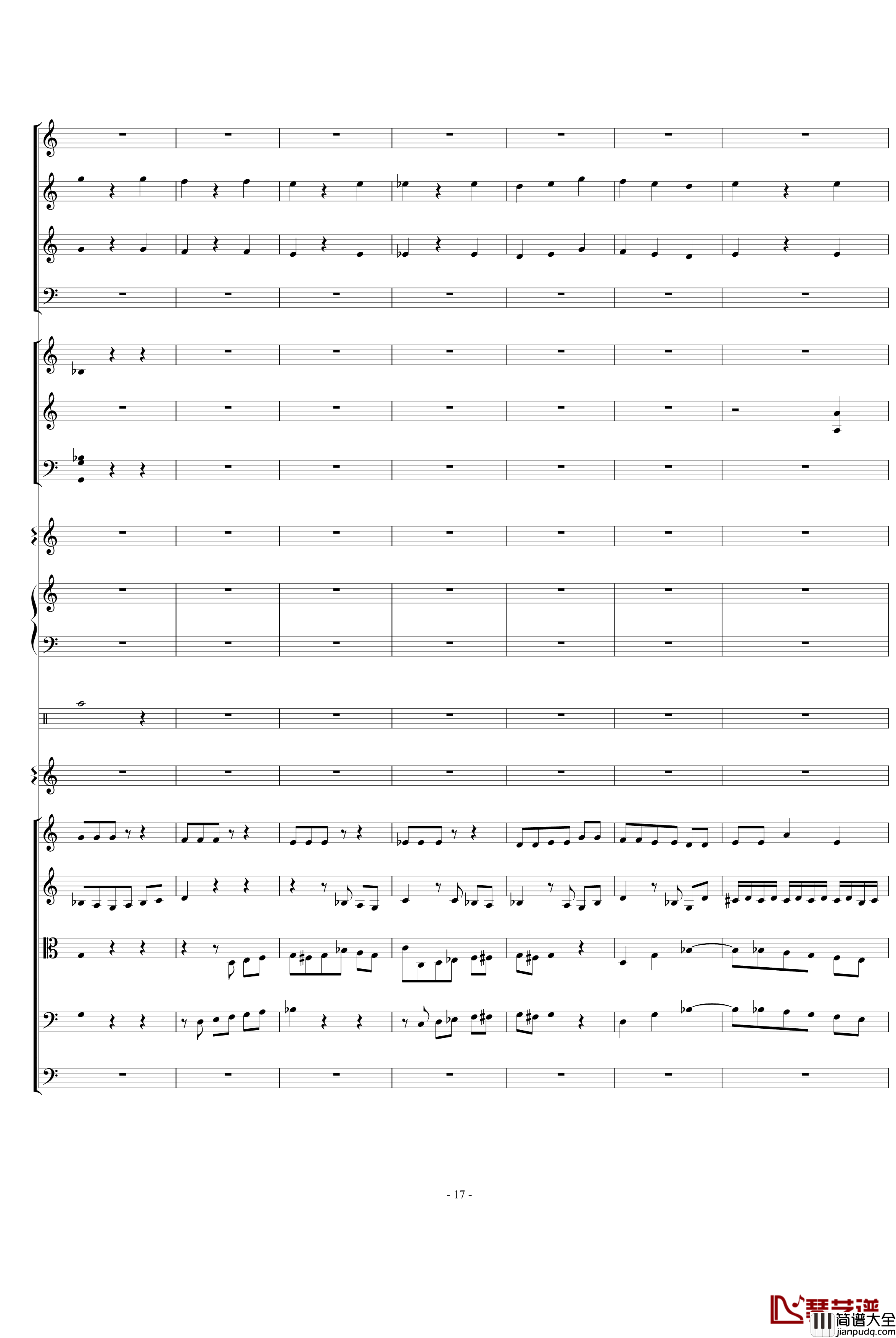 骷髅舞钢琴谱_死之舞_圣桑