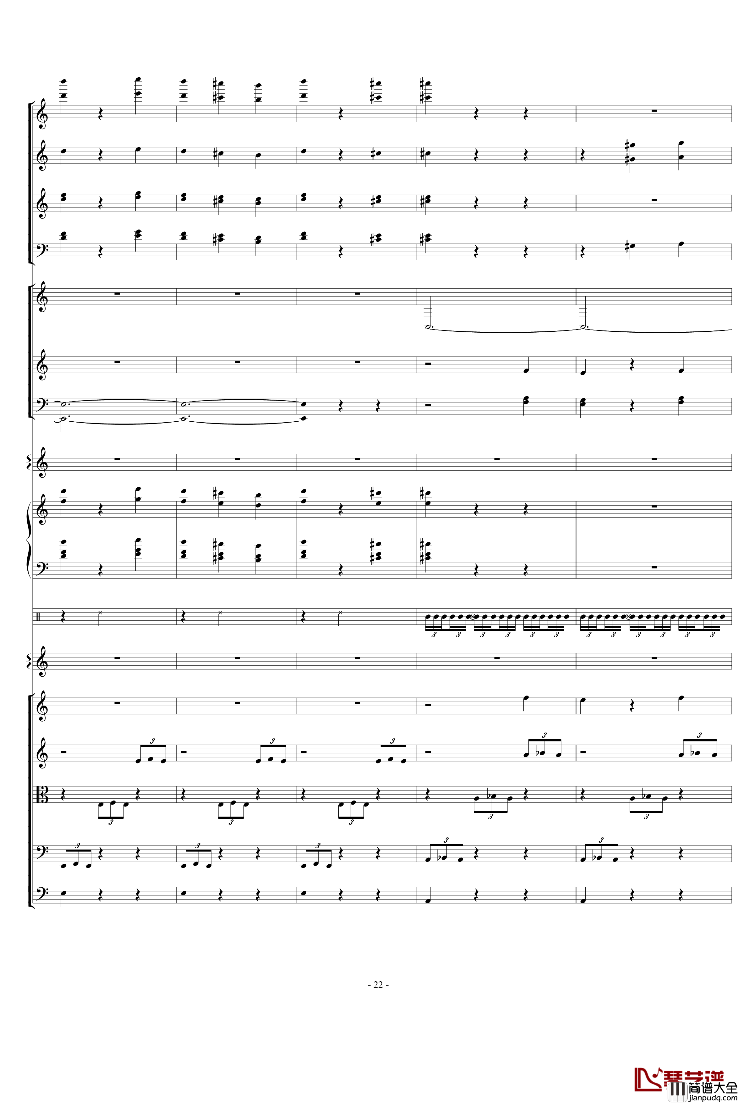 骷髅舞钢琴谱_死之舞_圣桑