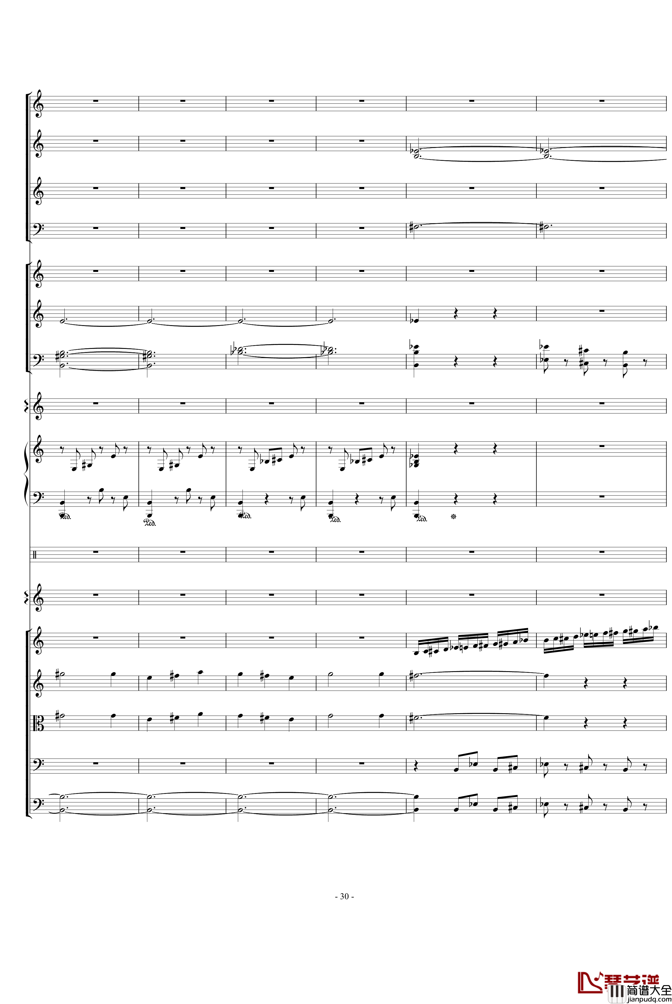 骷髅舞钢琴谱_死之舞_圣桑