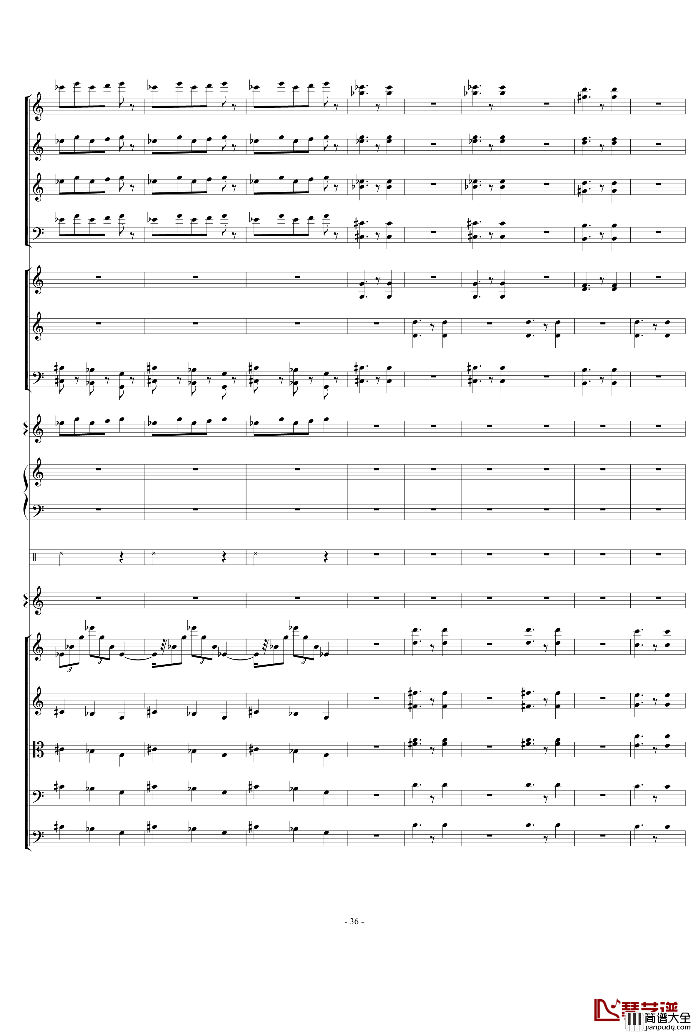 骷髅舞钢琴谱_死之舞_圣桑