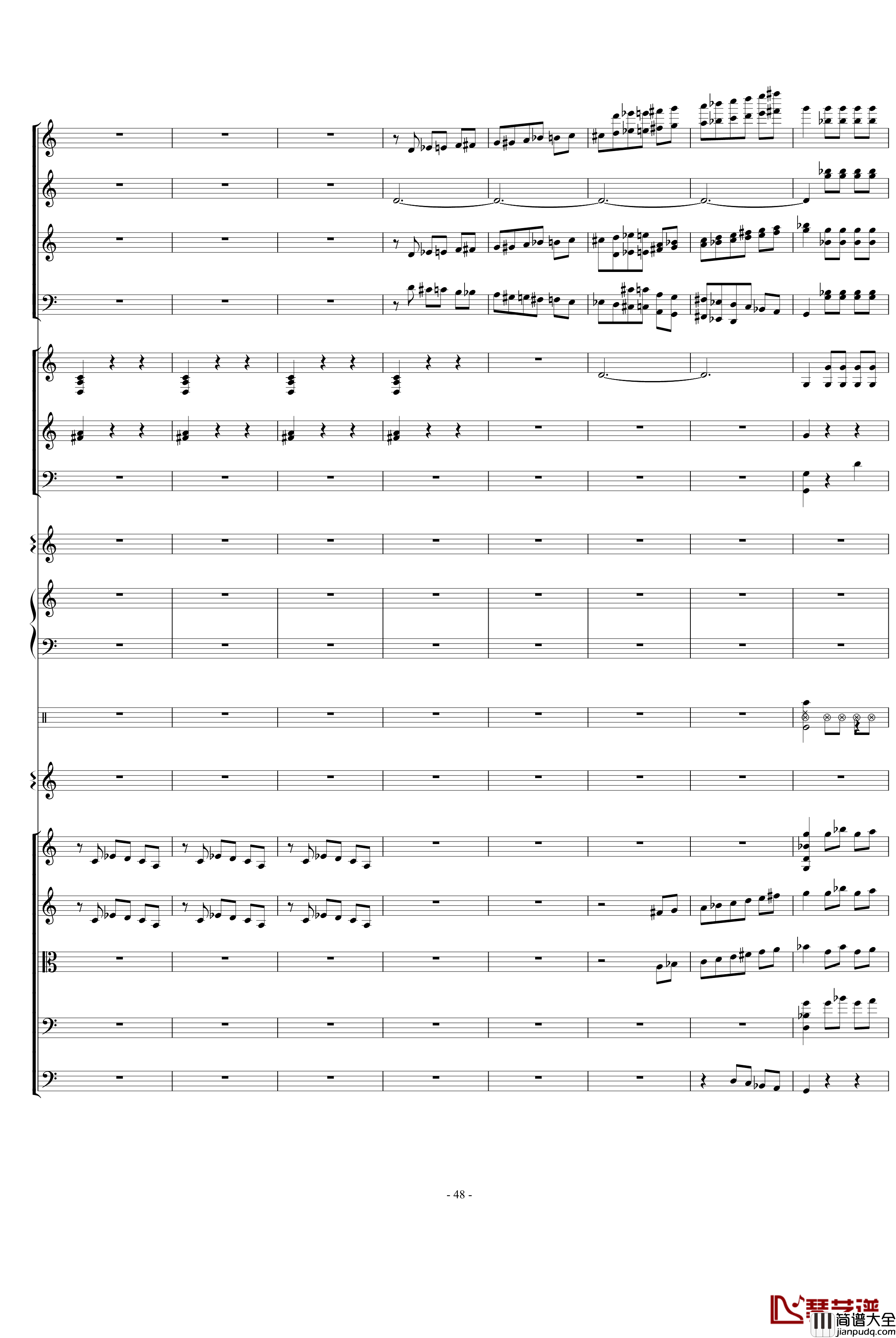 骷髅舞钢琴谱_死之舞_圣桑