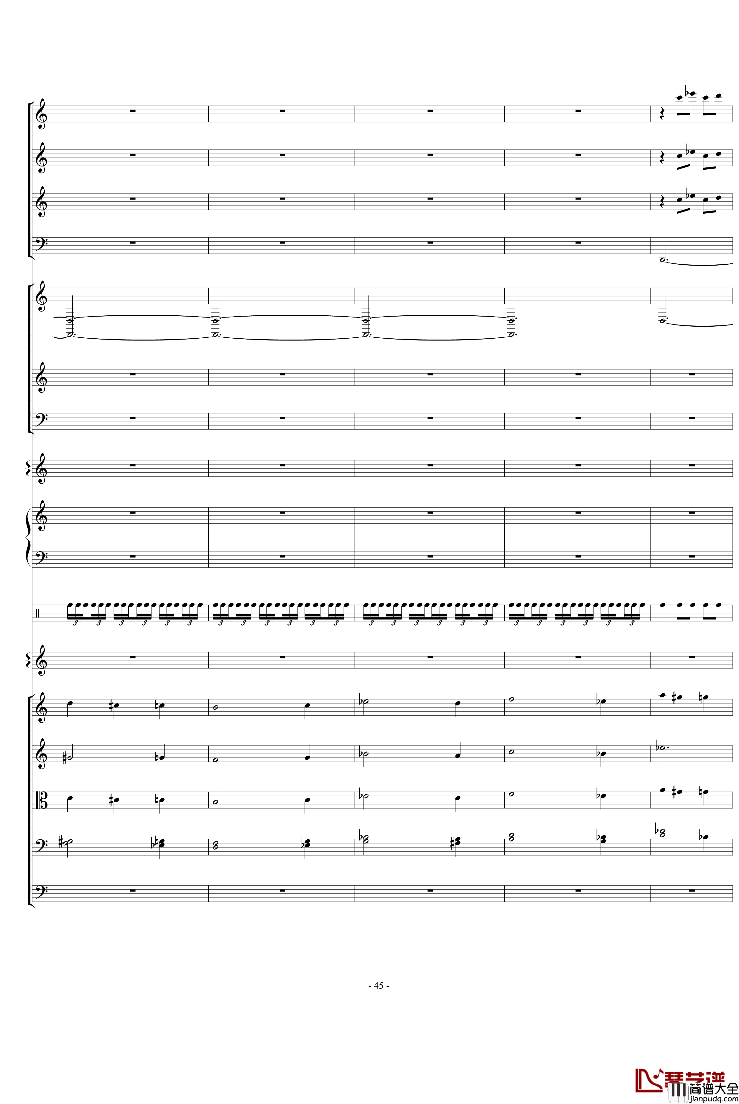 骷髅舞钢琴谱_死之舞_圣桑