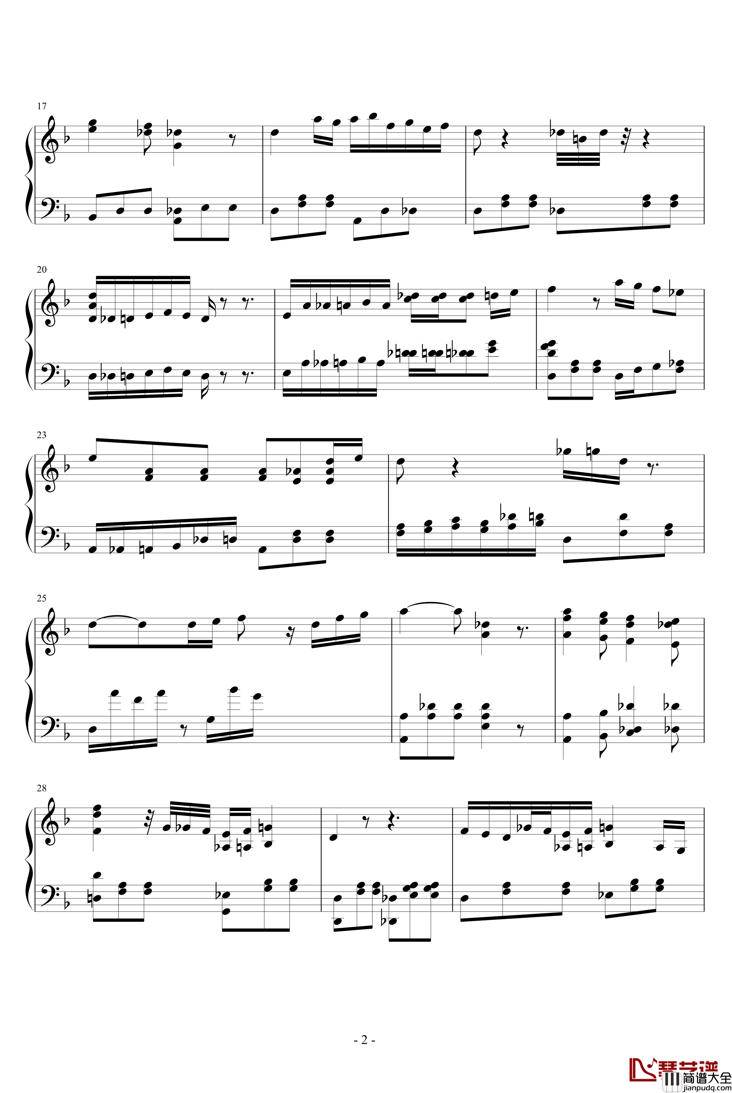 卡拉赞钢琴谱_游戏