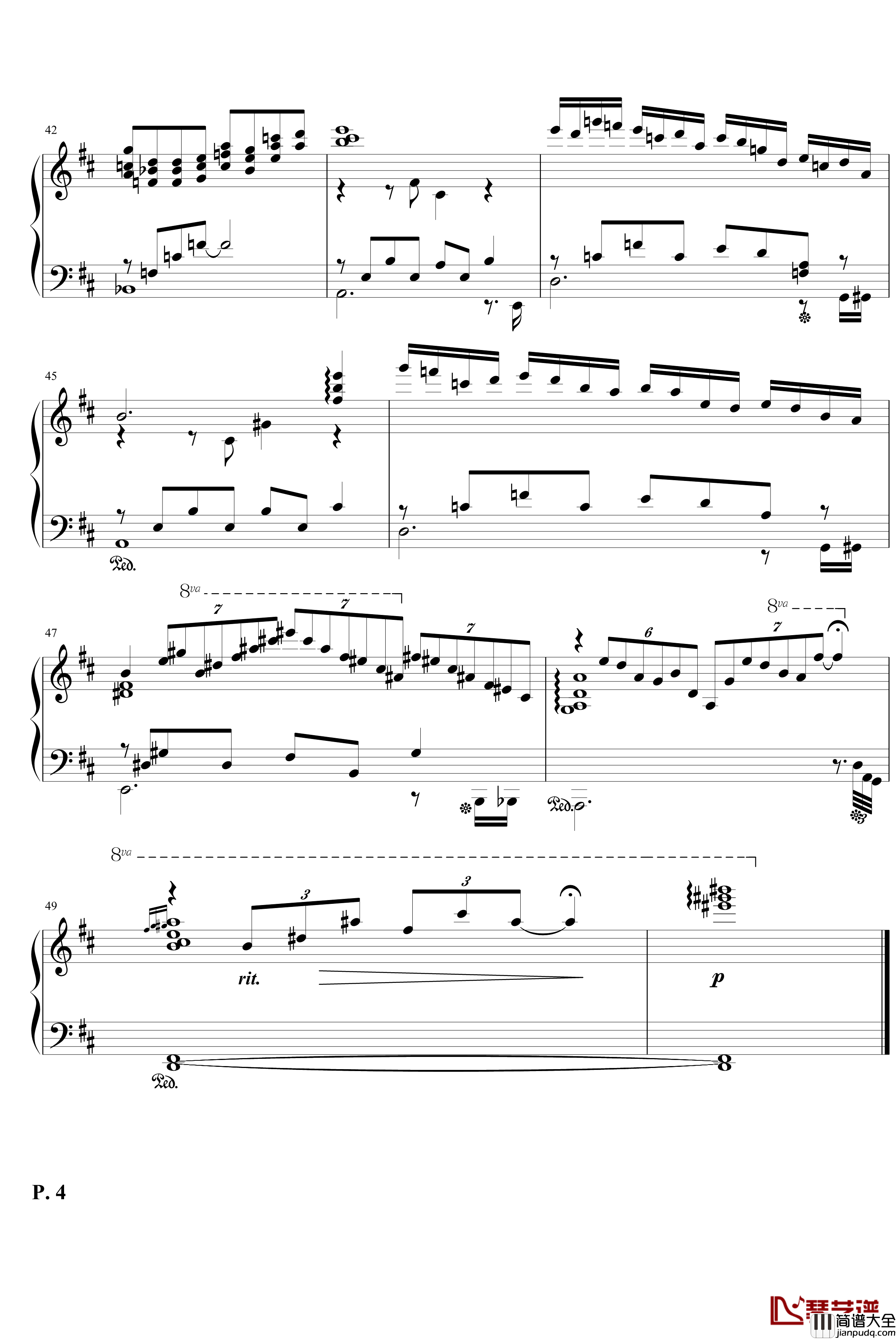 浪漫星空钢琴谱_流行追梦人