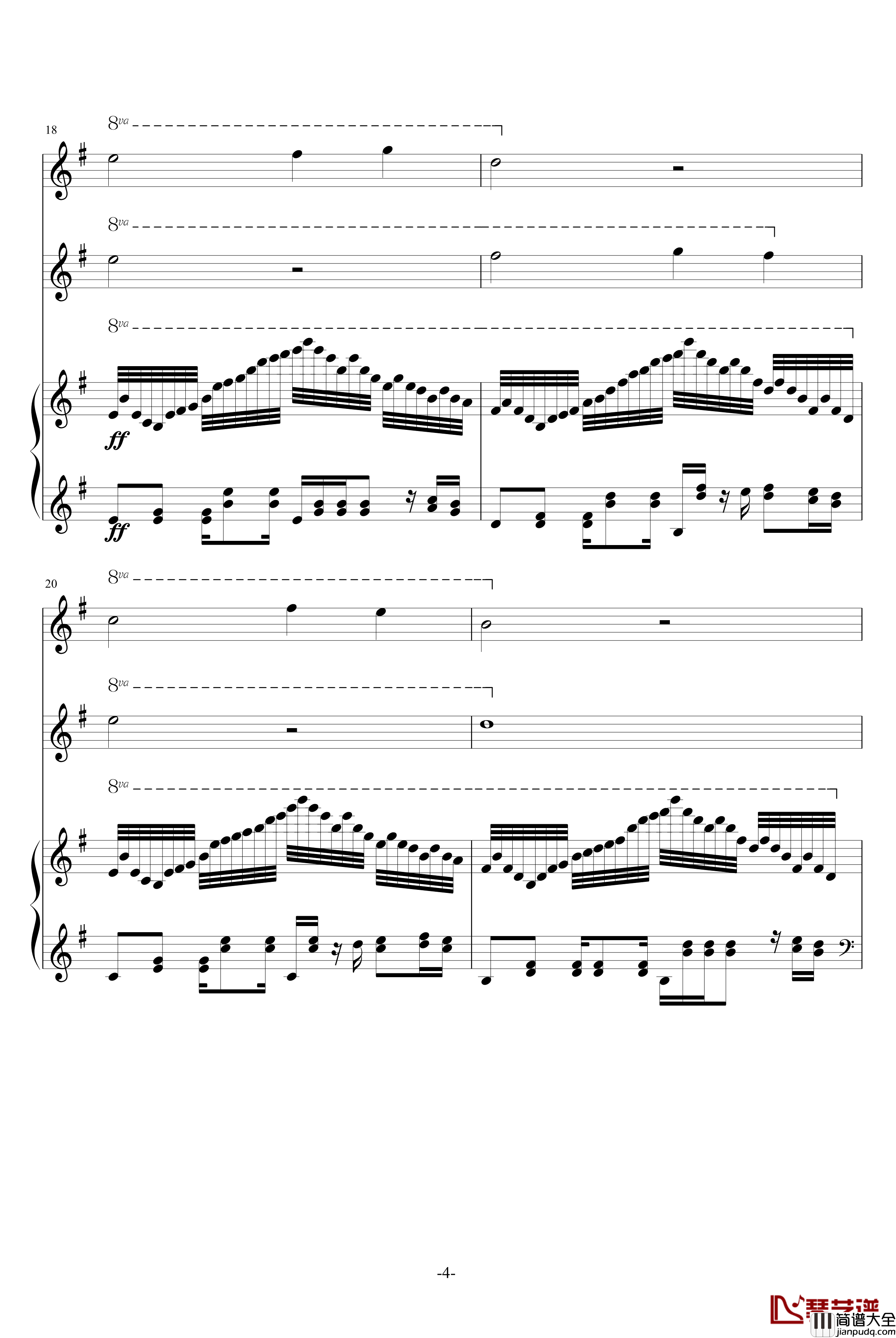 花之小舞曲钢琴谱_升c小调