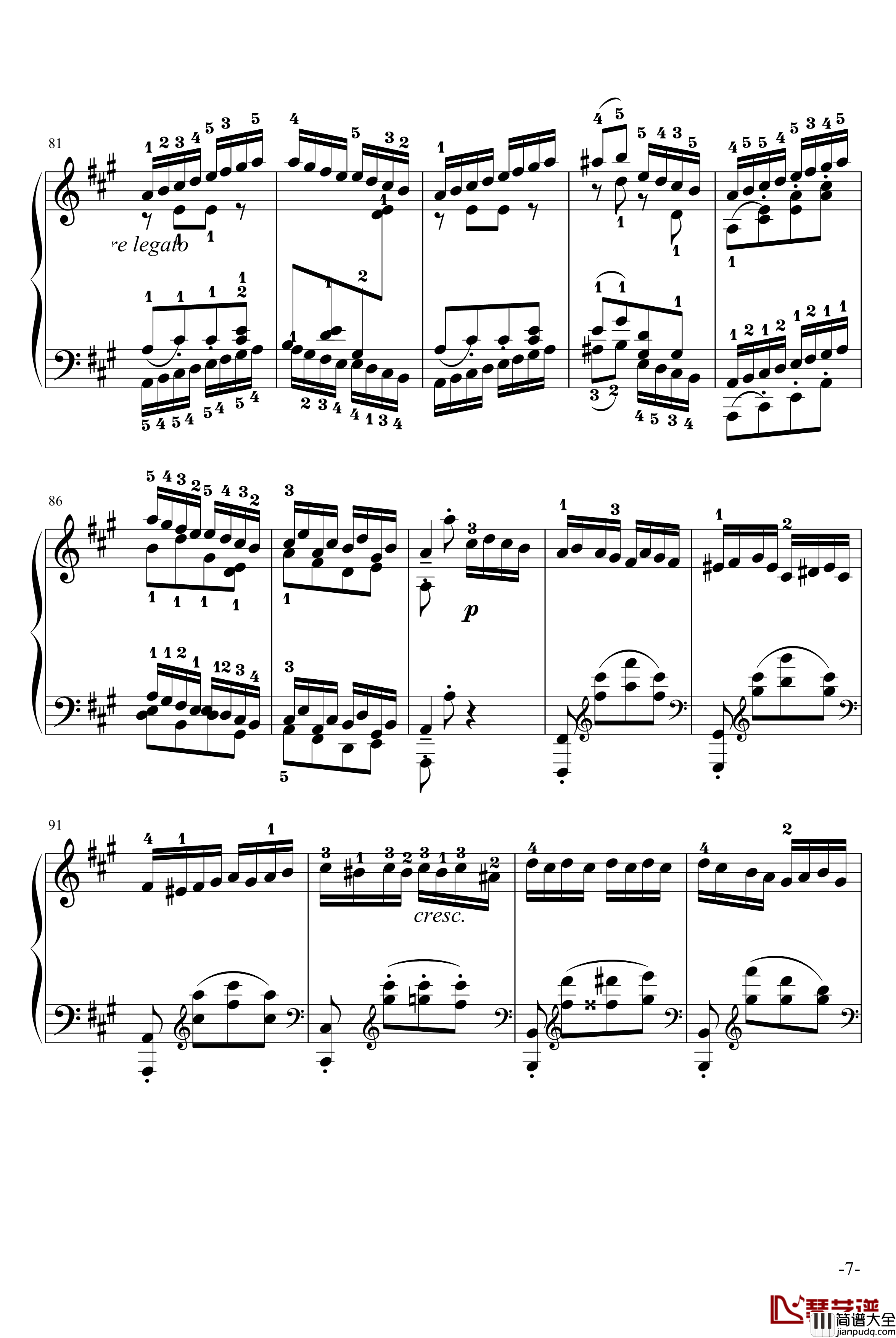 玩命版土耳其进行曲钢琴谱_莫扎特