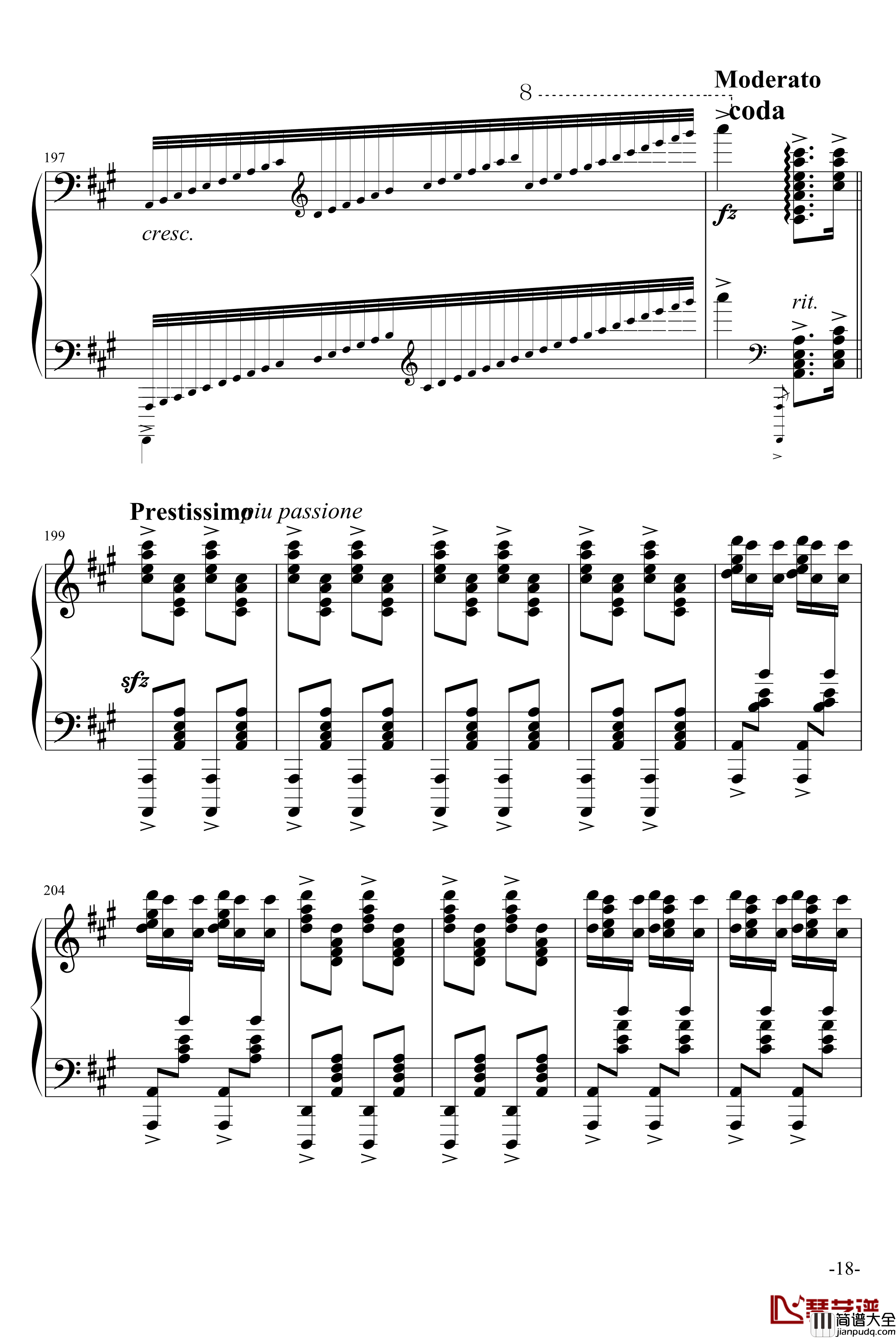 玩命版土耳其进行曲钢琴谱_莫扎特