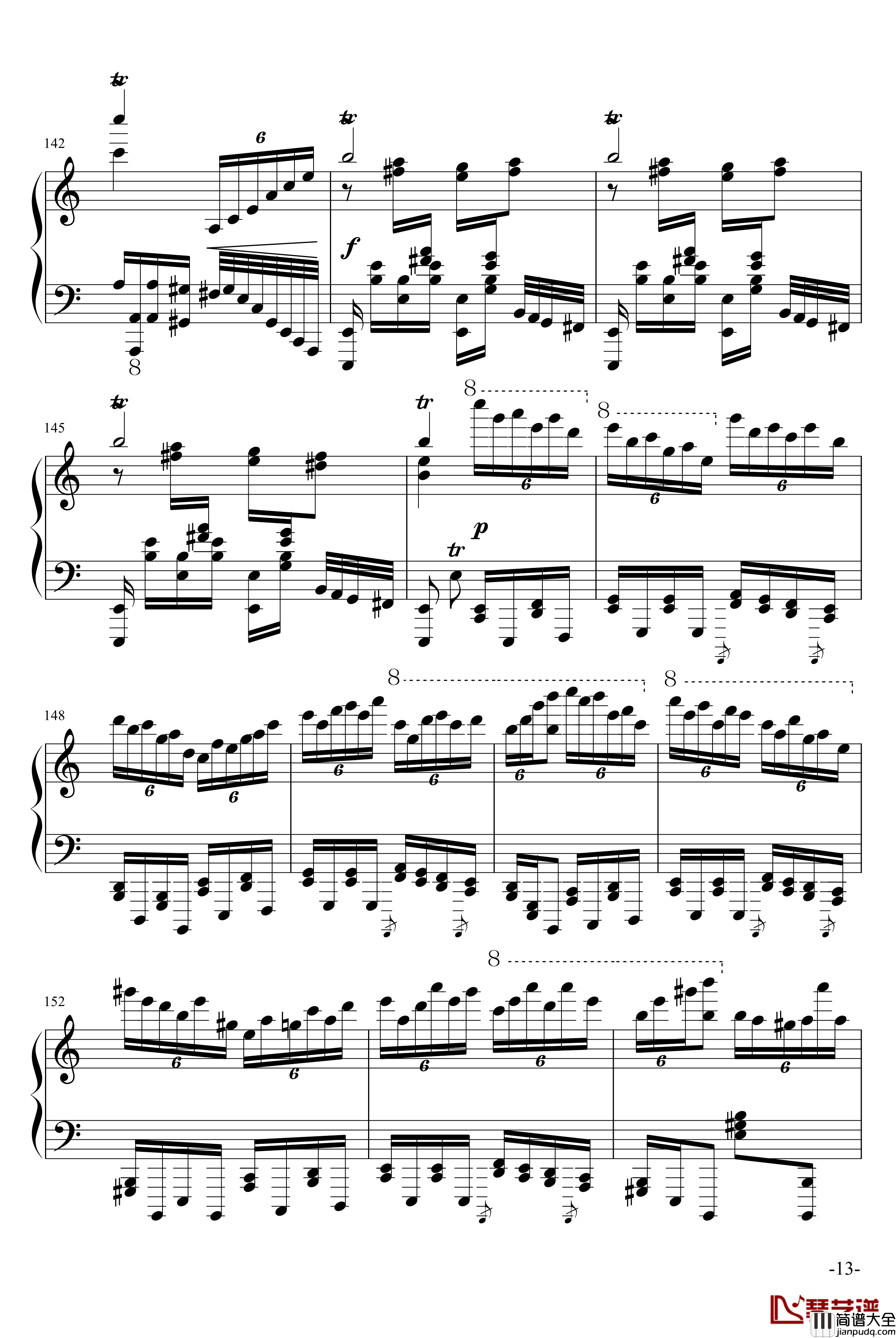 玩命版土耳其进行曲钢琴谱_莫扎特