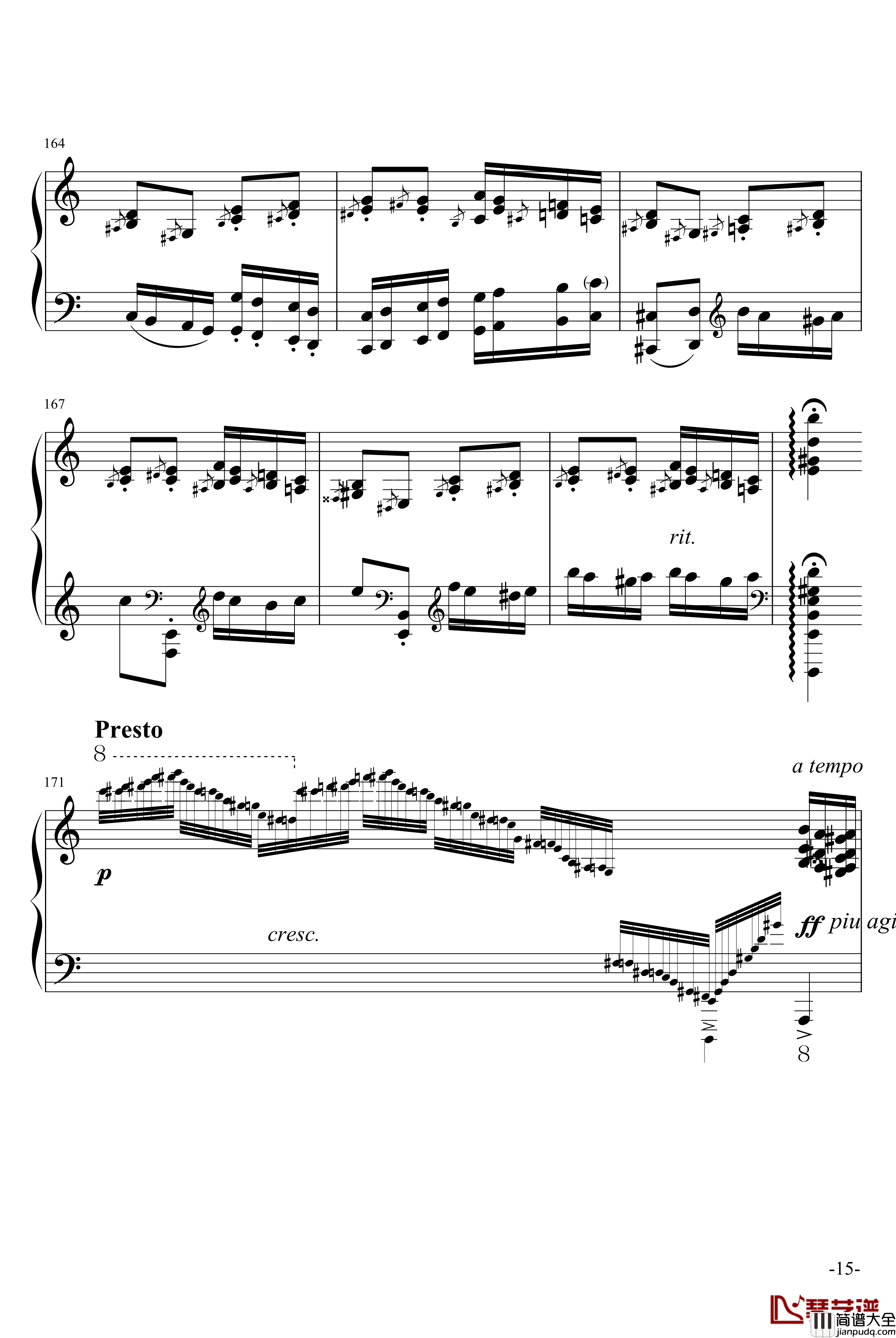 玩命版土耳其进行曲钢琴谱_莫扎特