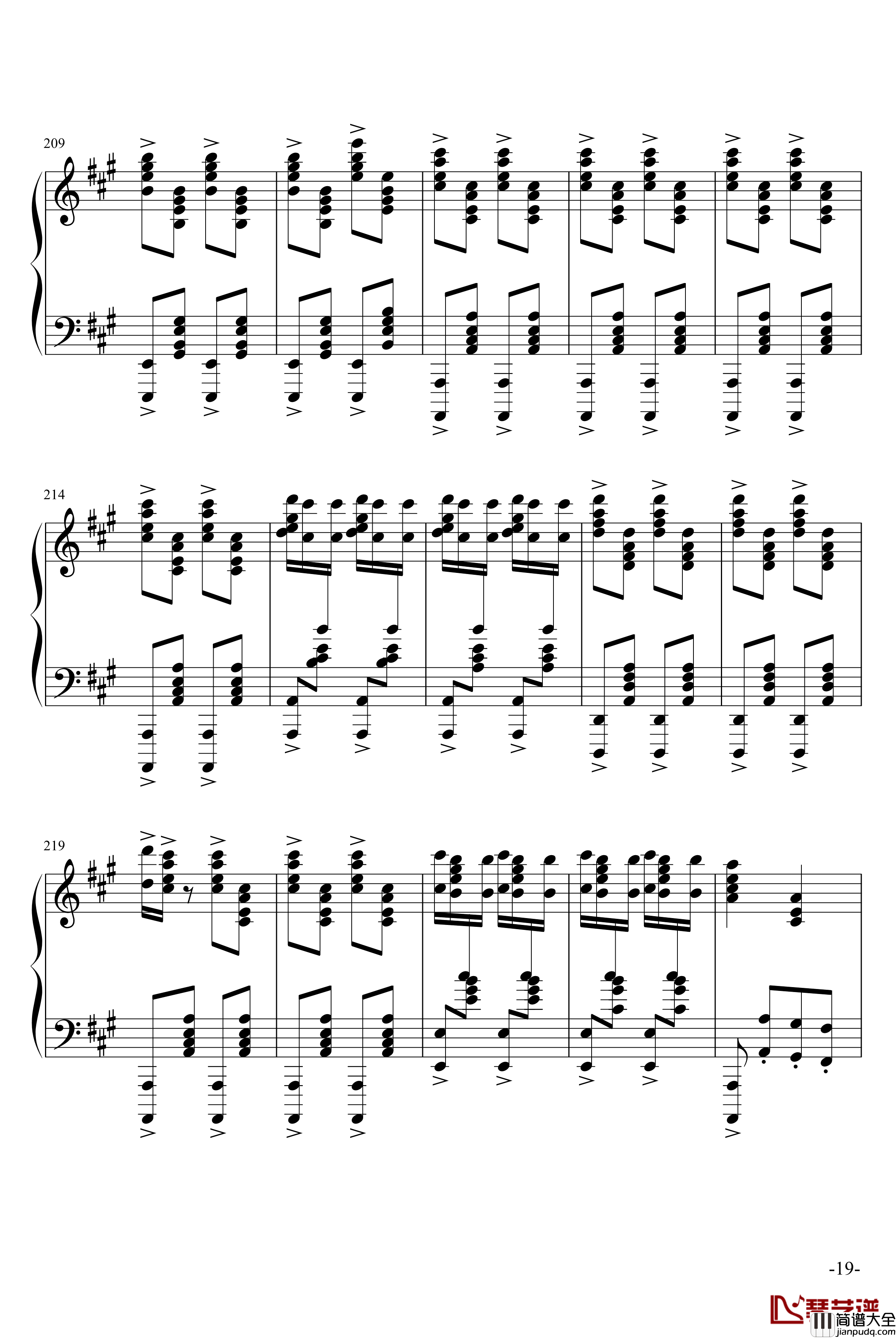 玩命版土耳其进行曲钢琴谱_莫扎特