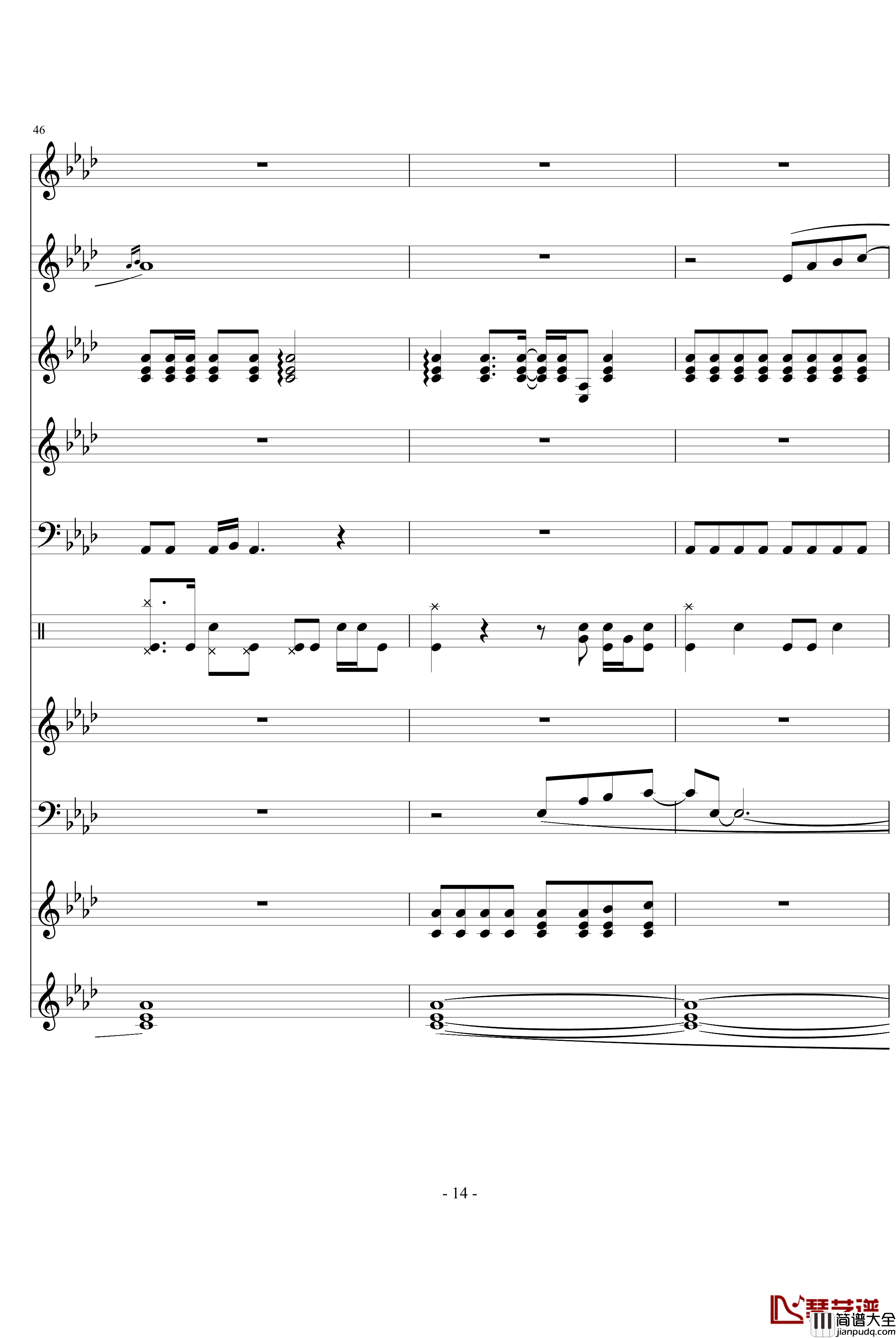 忘忧草钢琴谱_文武贝