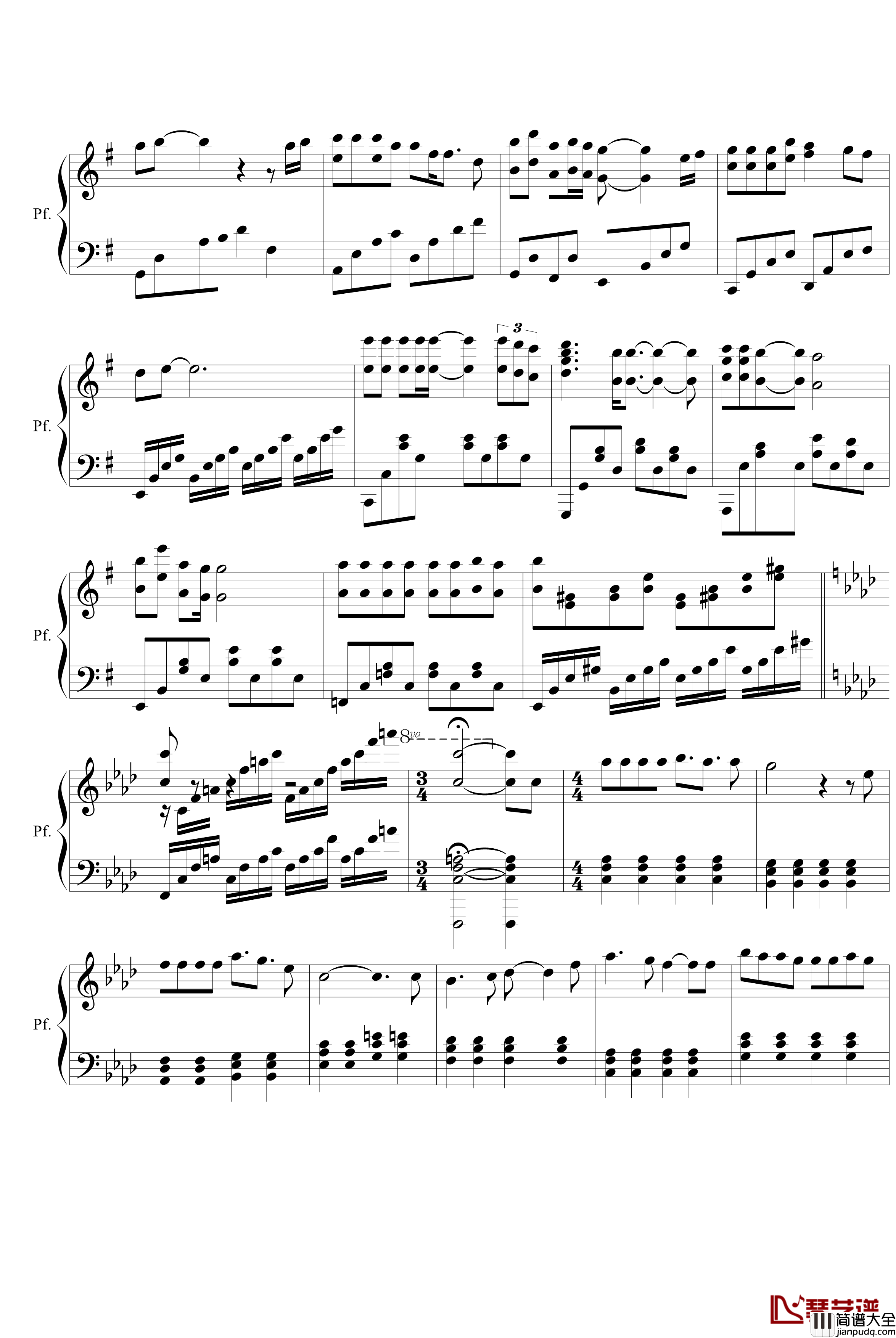 守住寂寞钢琴谱_无限