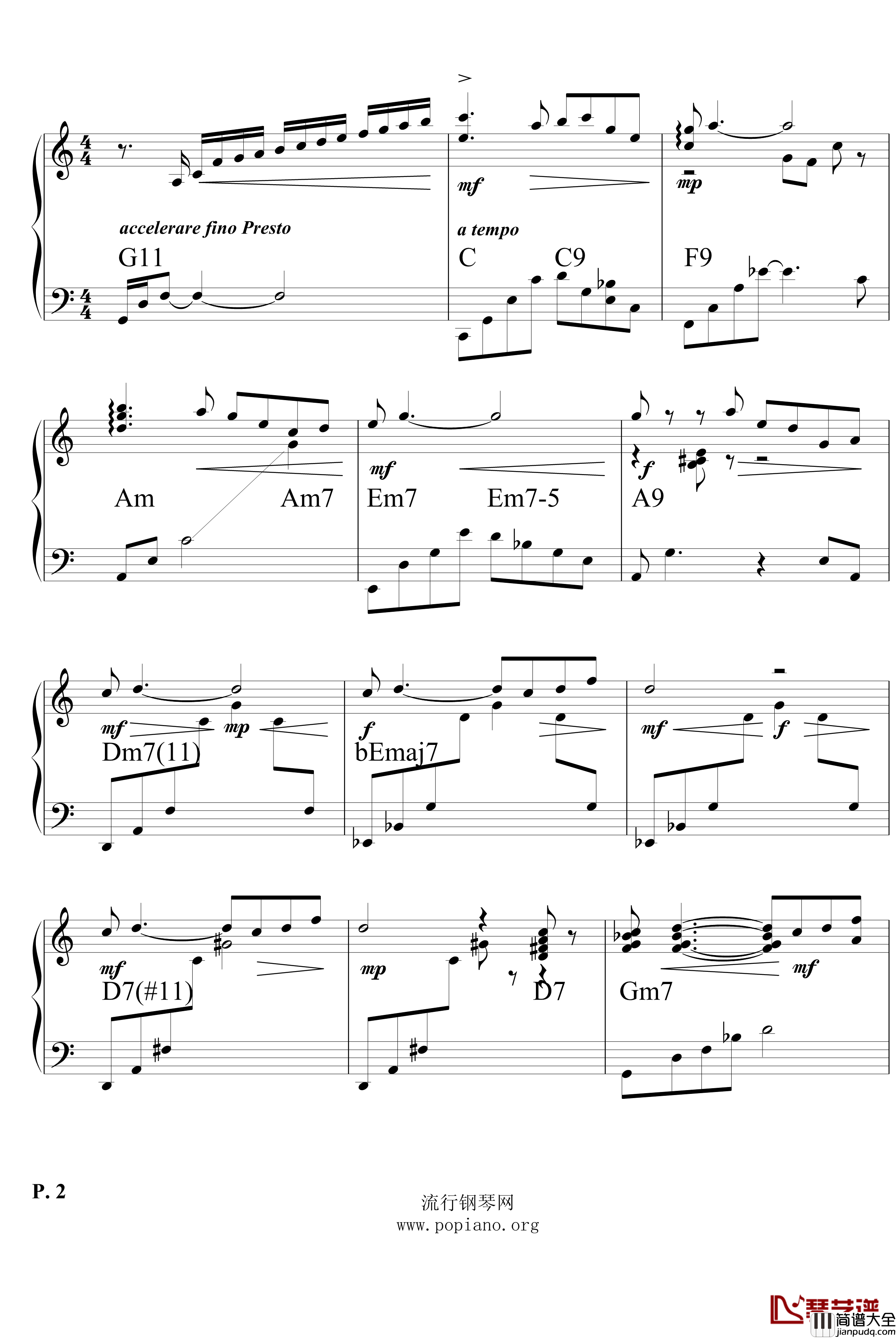 月神之舞钢琴谱_流行追梦人