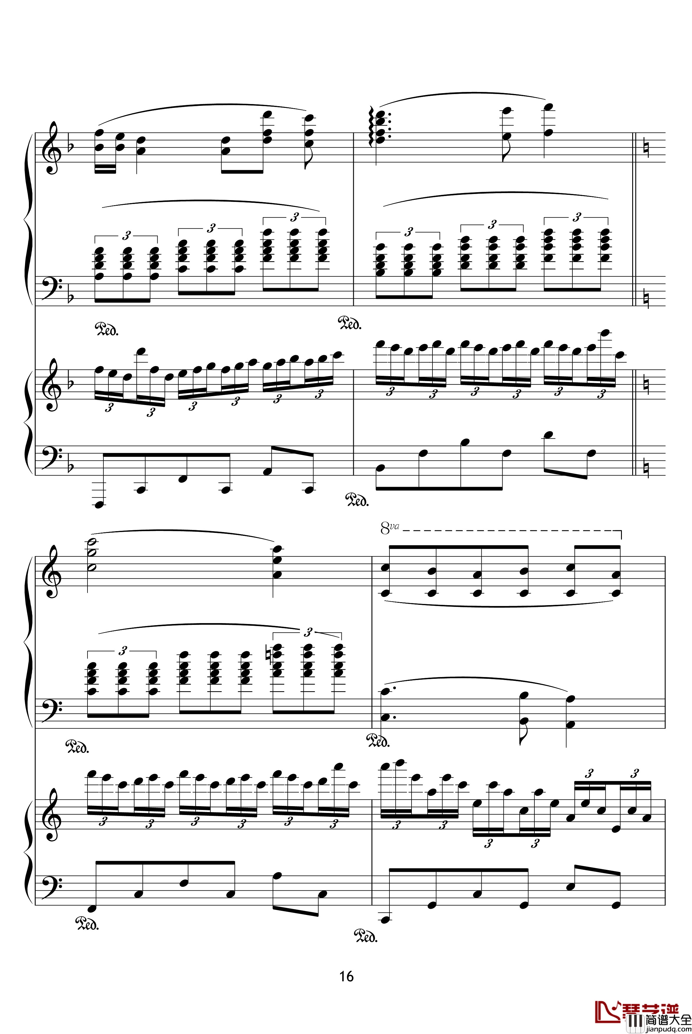 X战记插曲钢琴谱_宿命_双钢琴版_影视