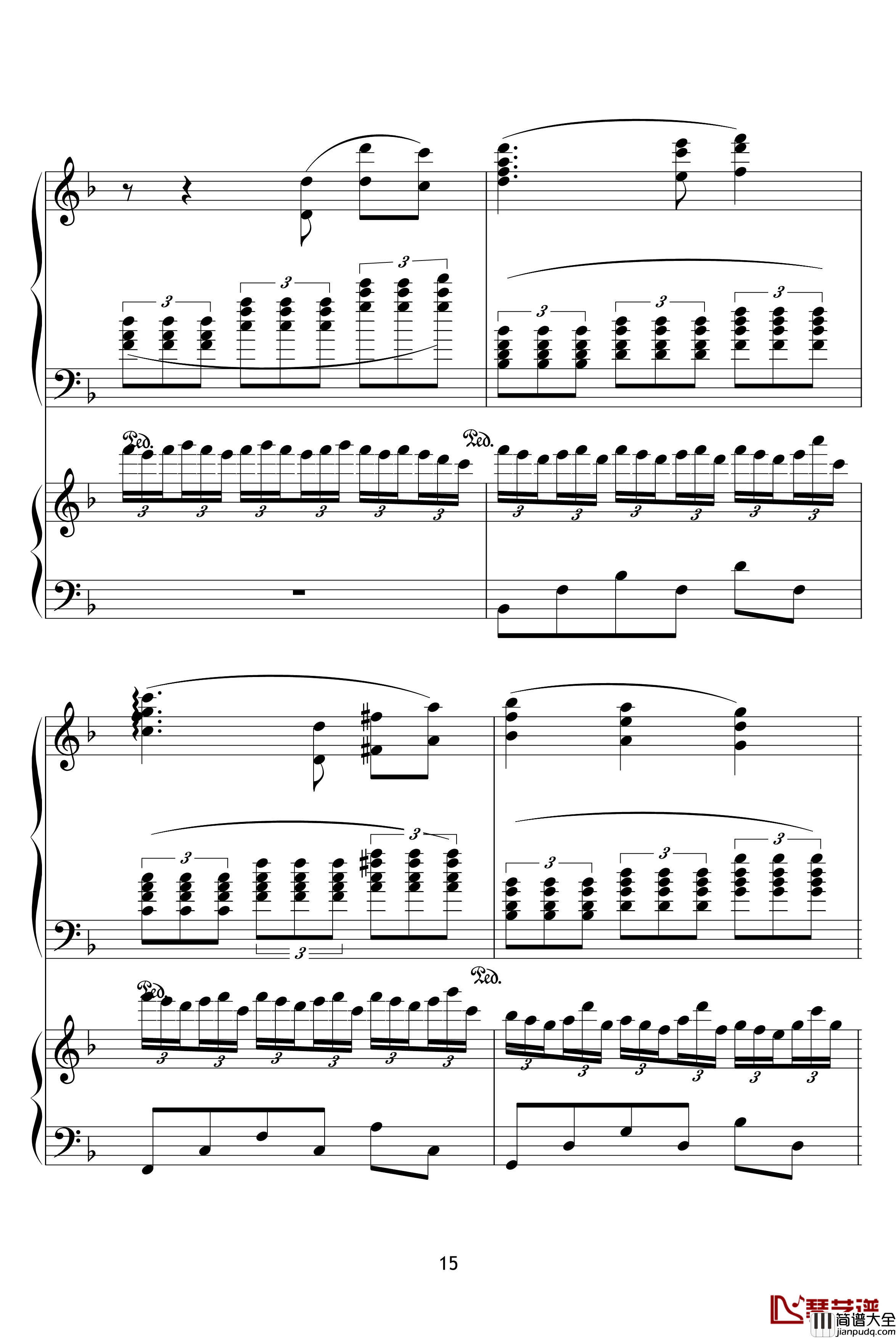 X战记插曲钢琴谱_宿命_双钢琴版_影视