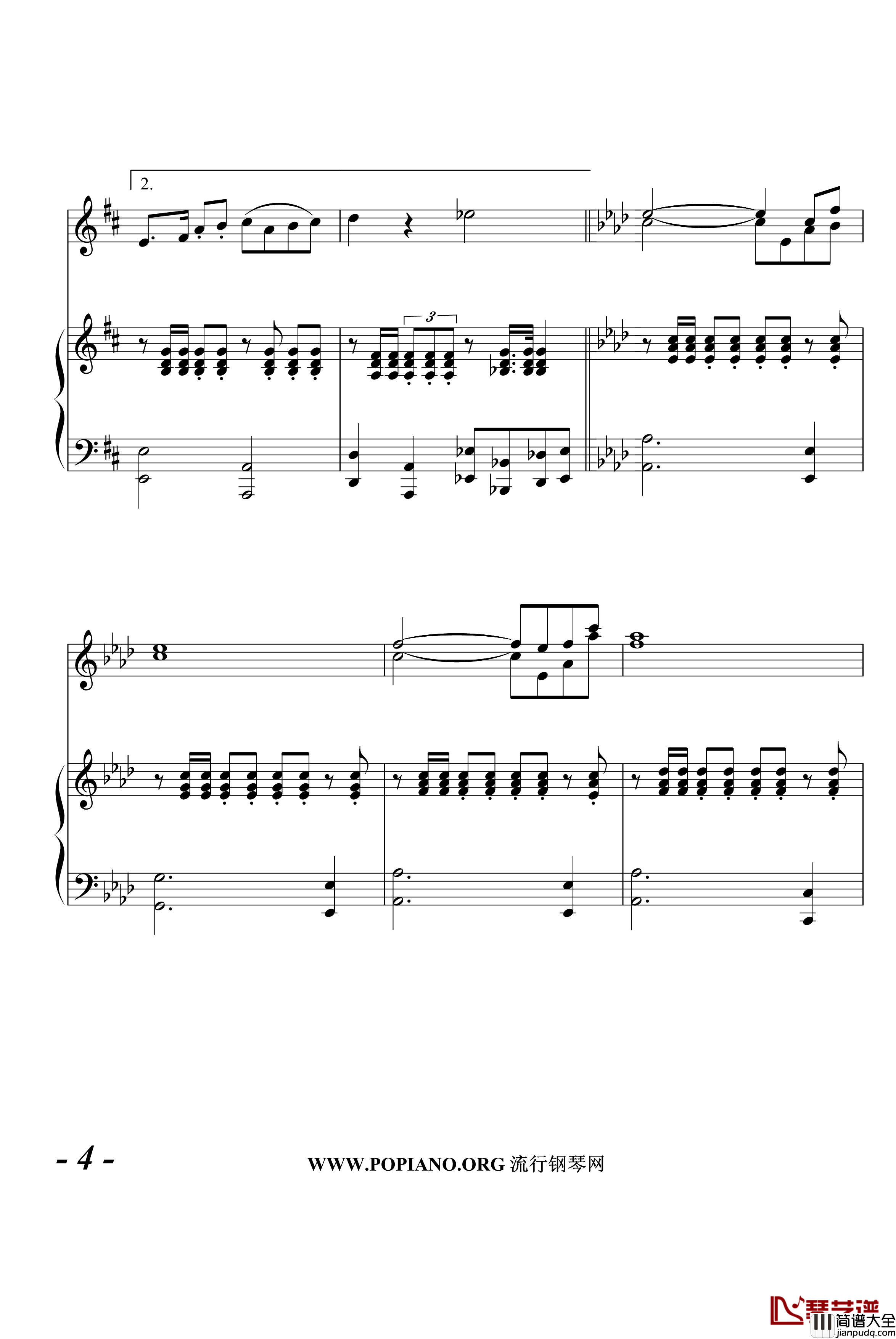 青春旋律钢琴谱_舞蹈配乐_流行追梦人