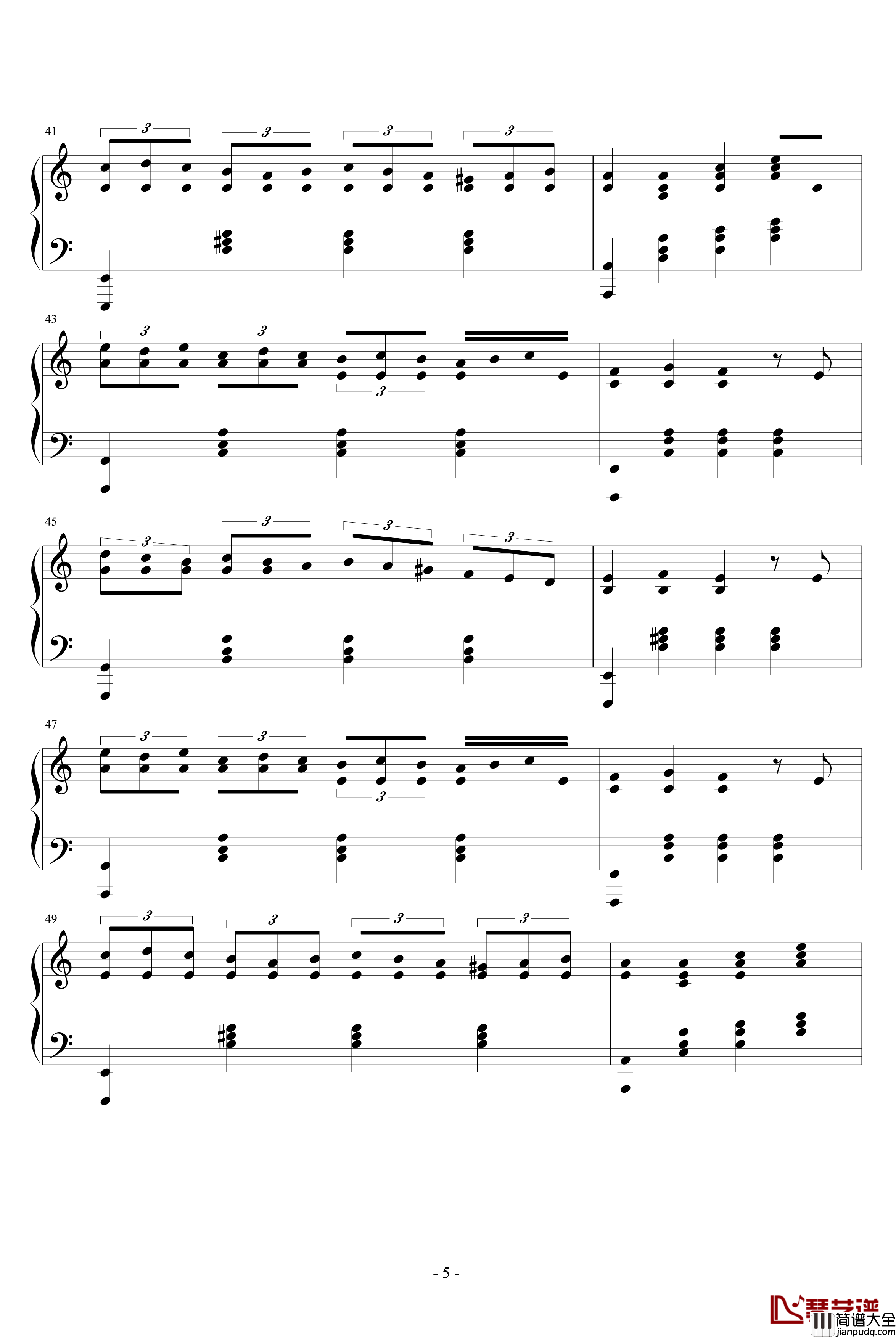 2009年10月21日钢琴谱_zhouyun525