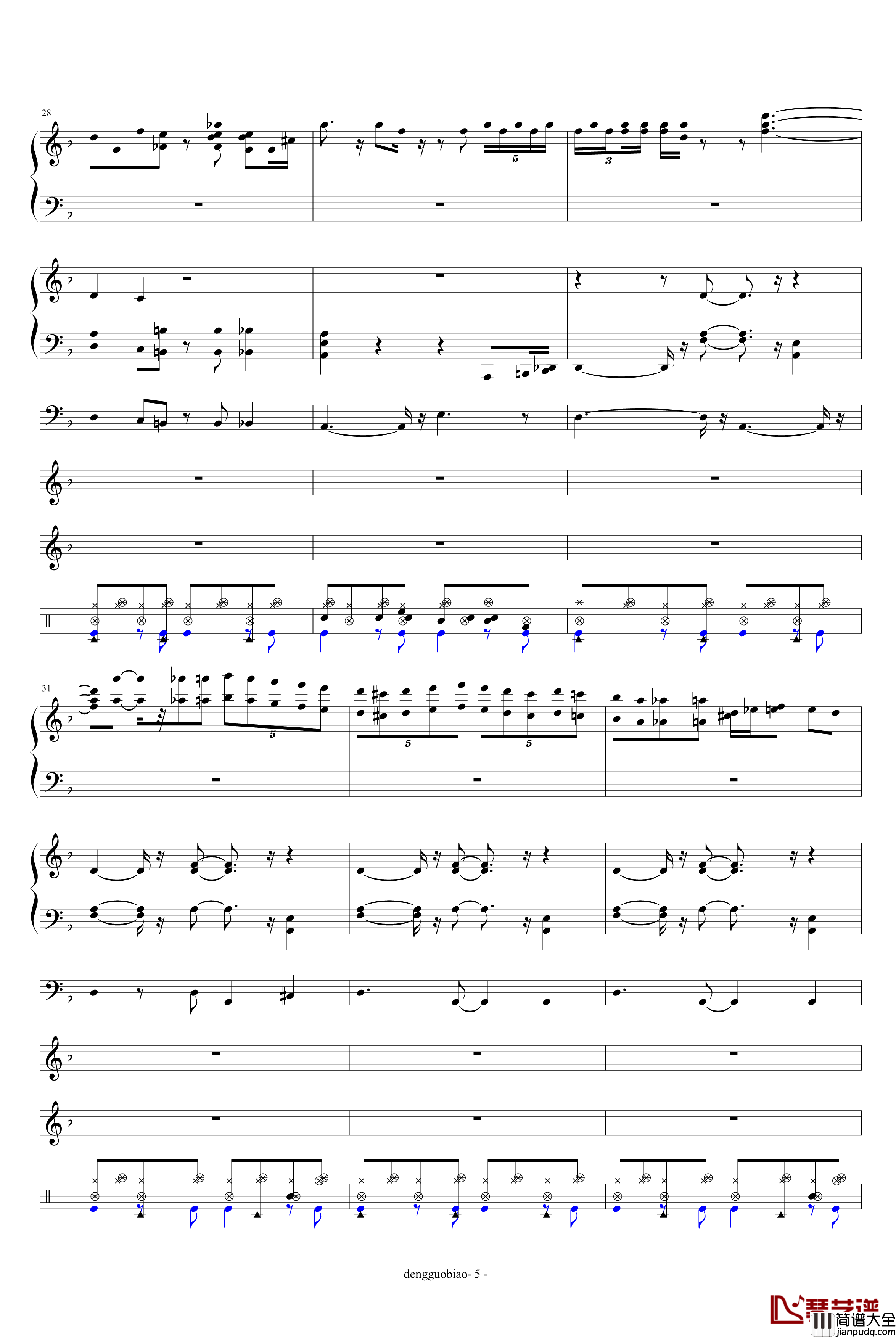 海上钢琴师钢琴谱_欧美经典