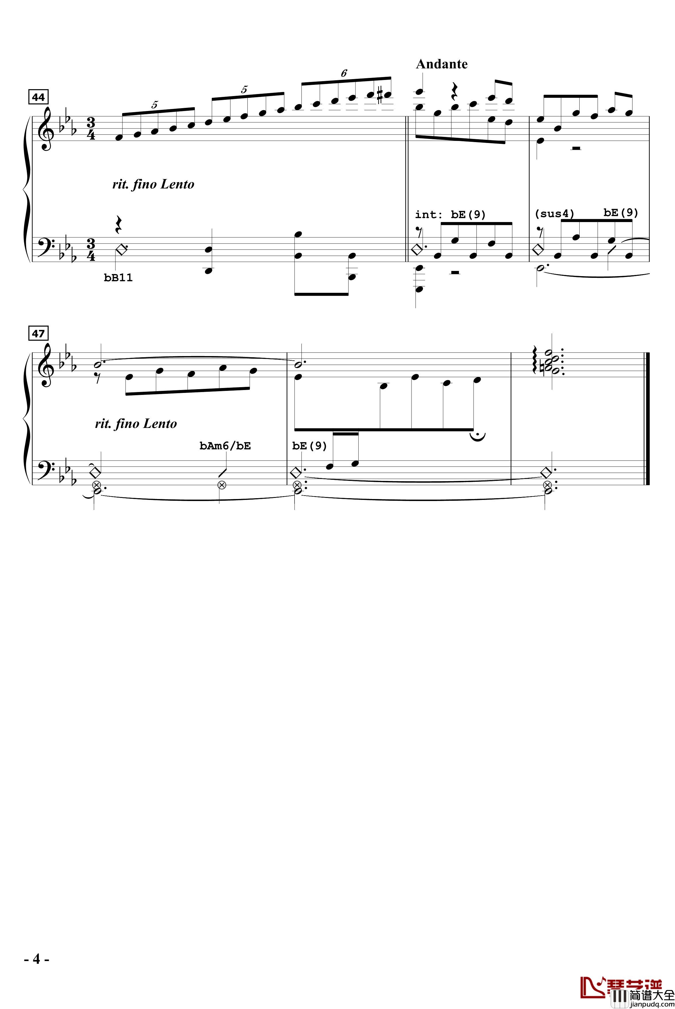 忆往昔钢琴谱_流行追梦人