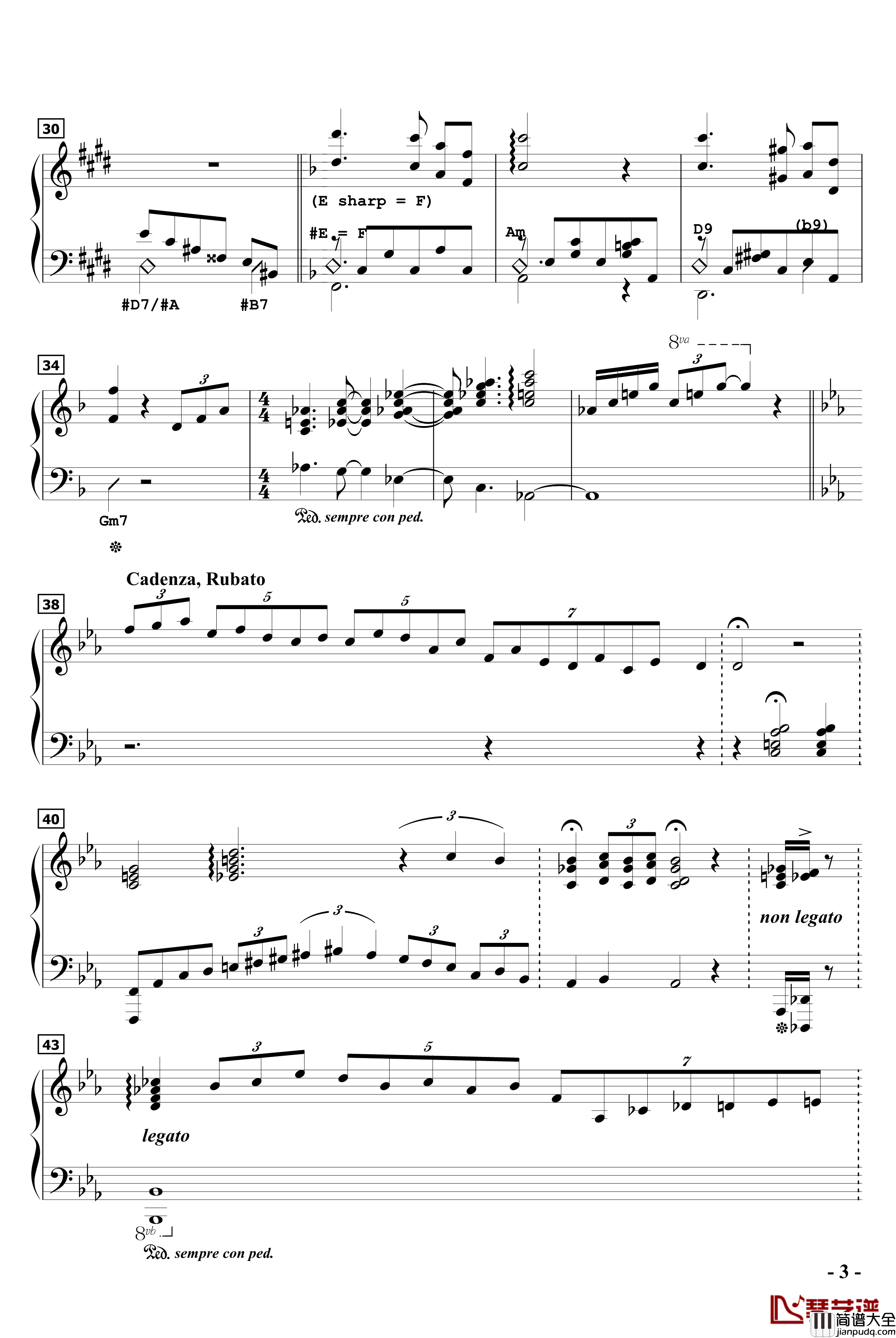 忆往昔钢琴谱_流行追梦人