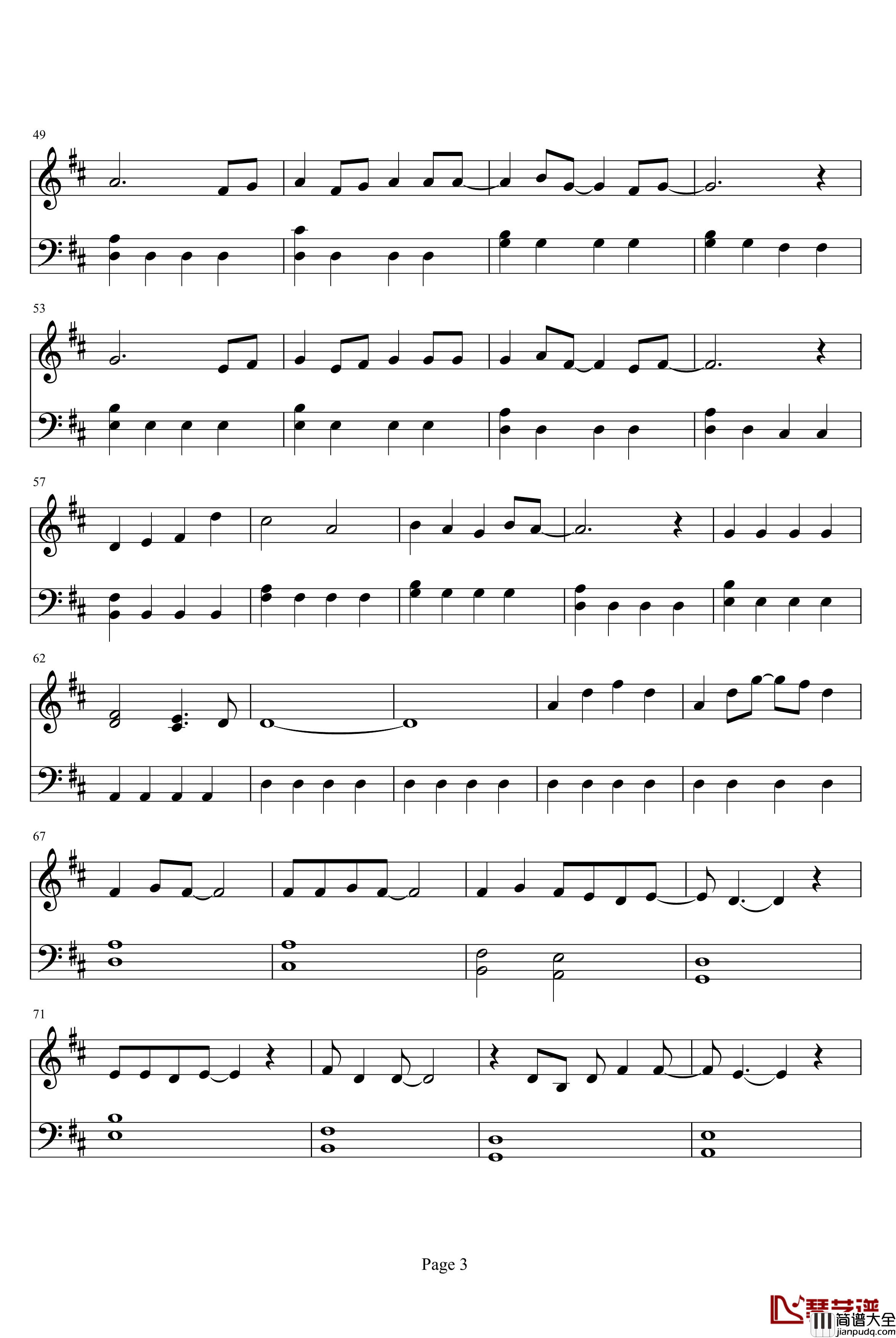 memories钢琴谱_海贼王_动漫影视