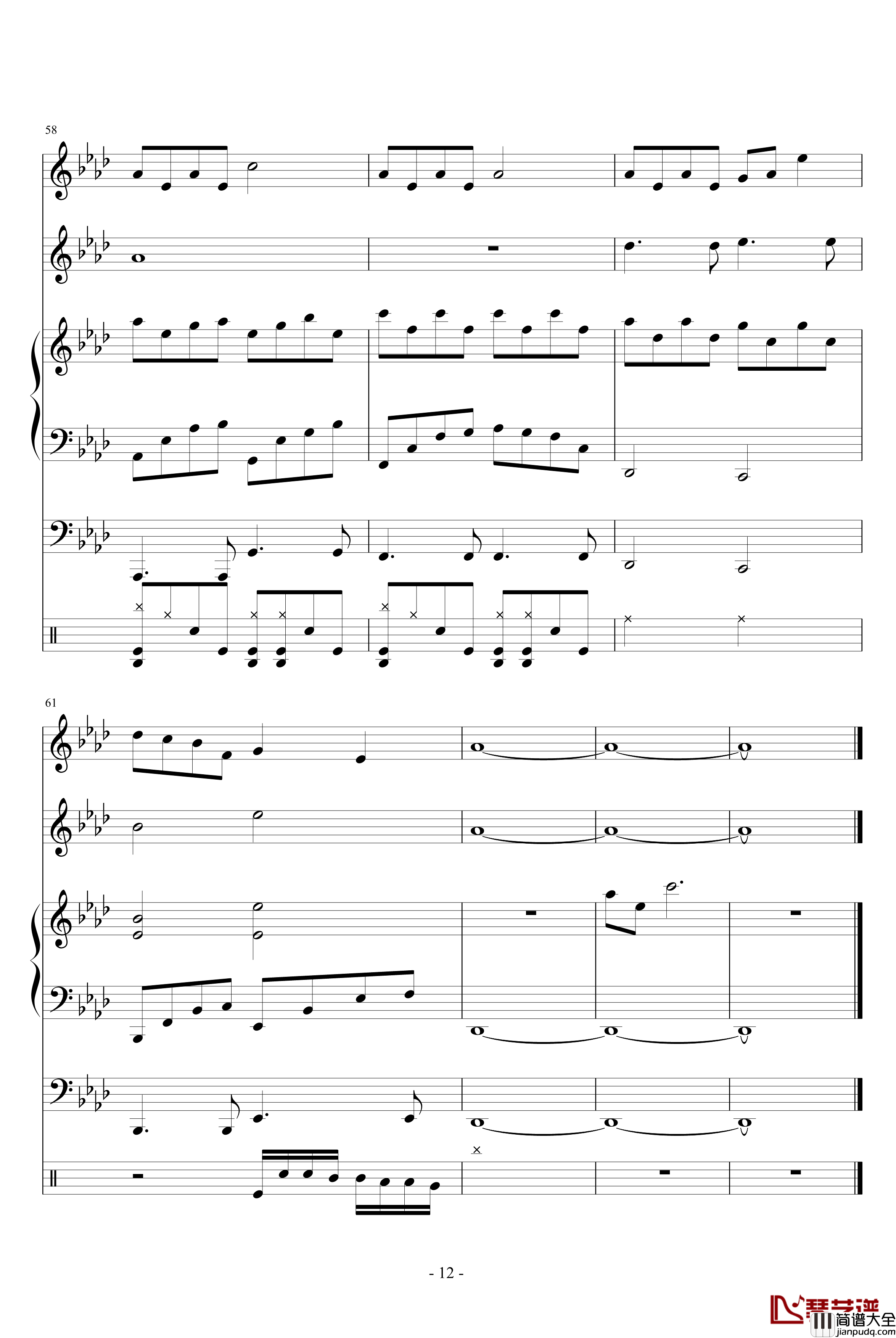 励志故事钢琴谱_血腥残阳