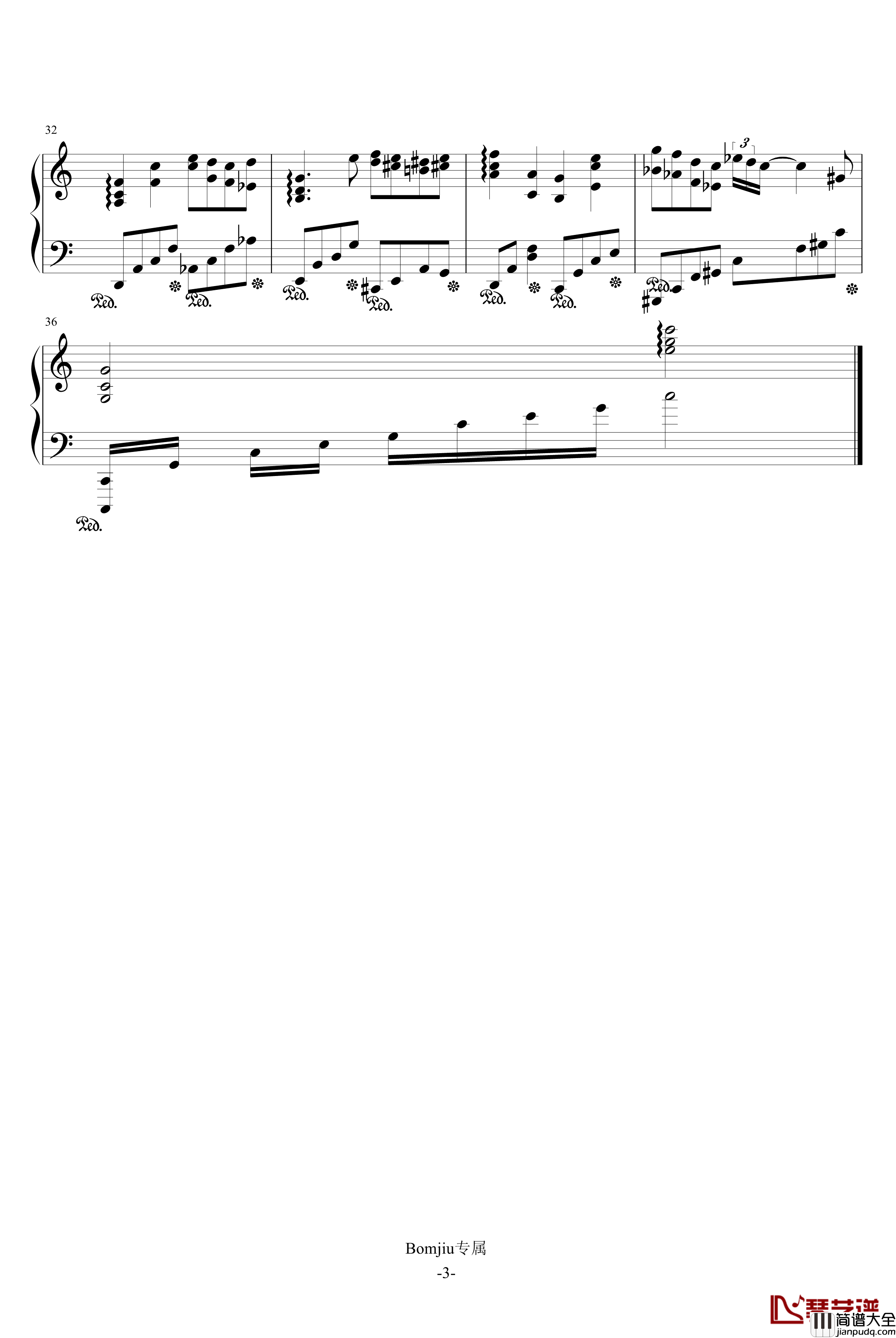 Familiar_Memory钢琴谱_bomjiu