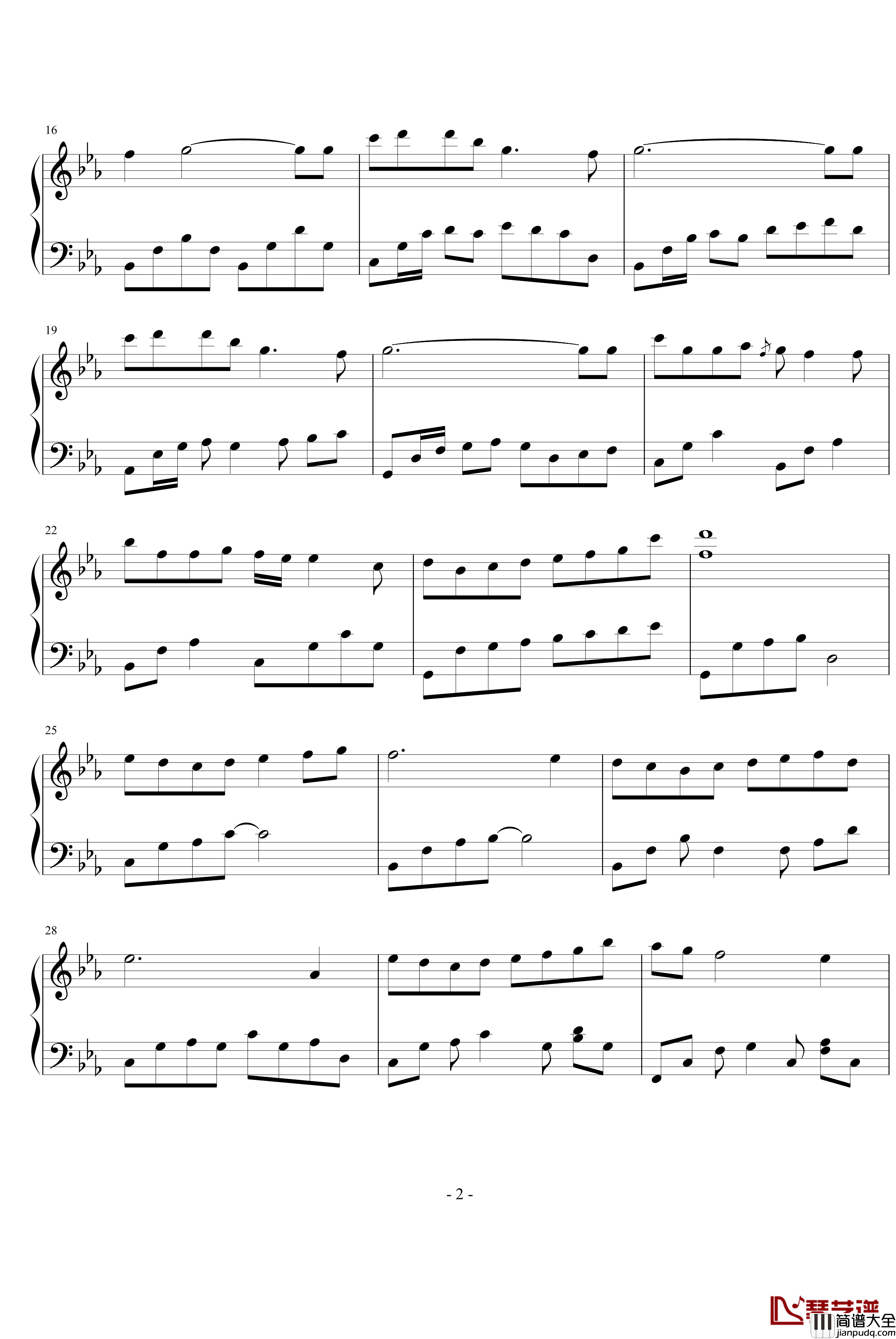 青狐钢琴谱_项海波