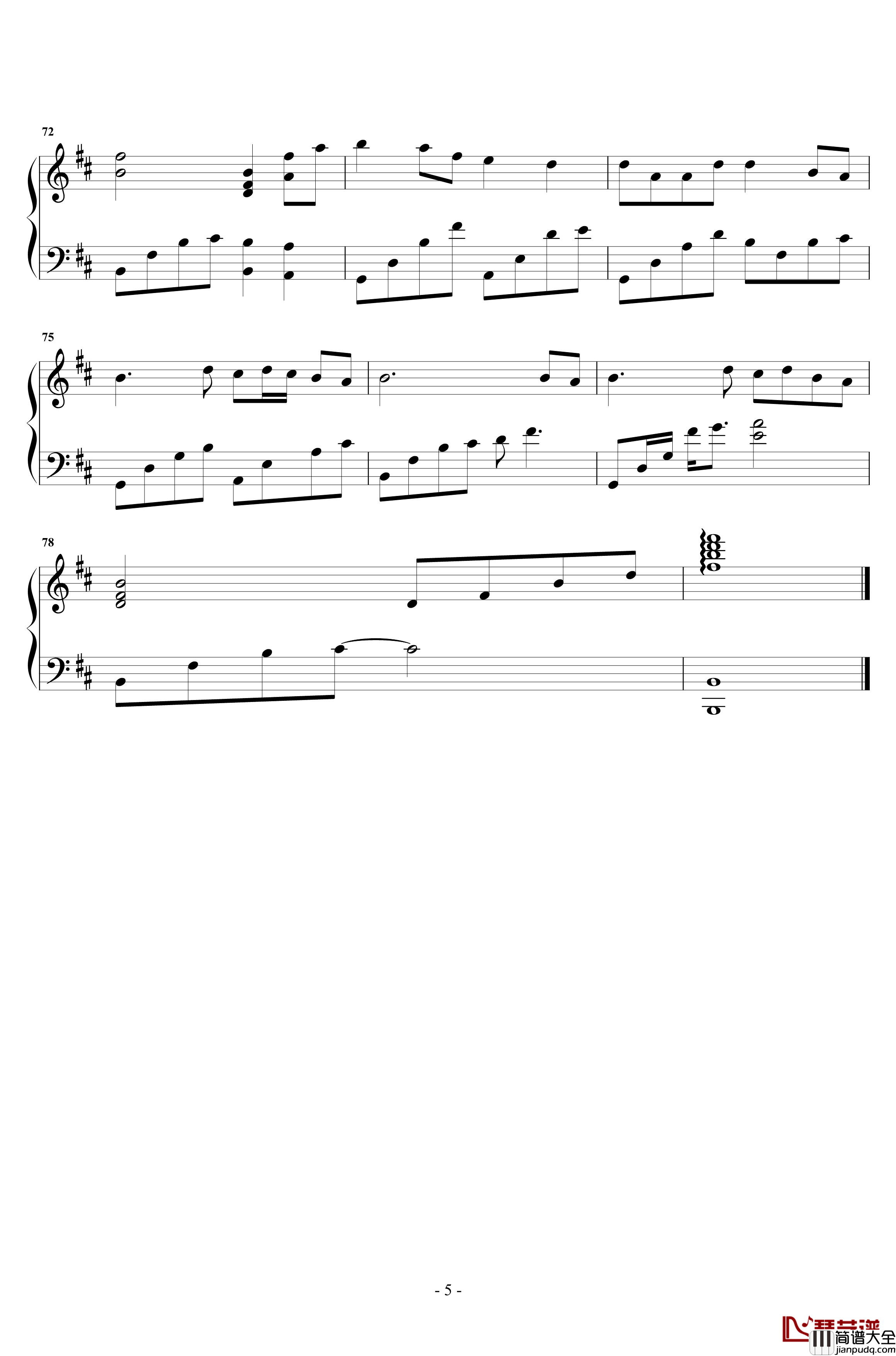 琴师钢琴谱_双笙