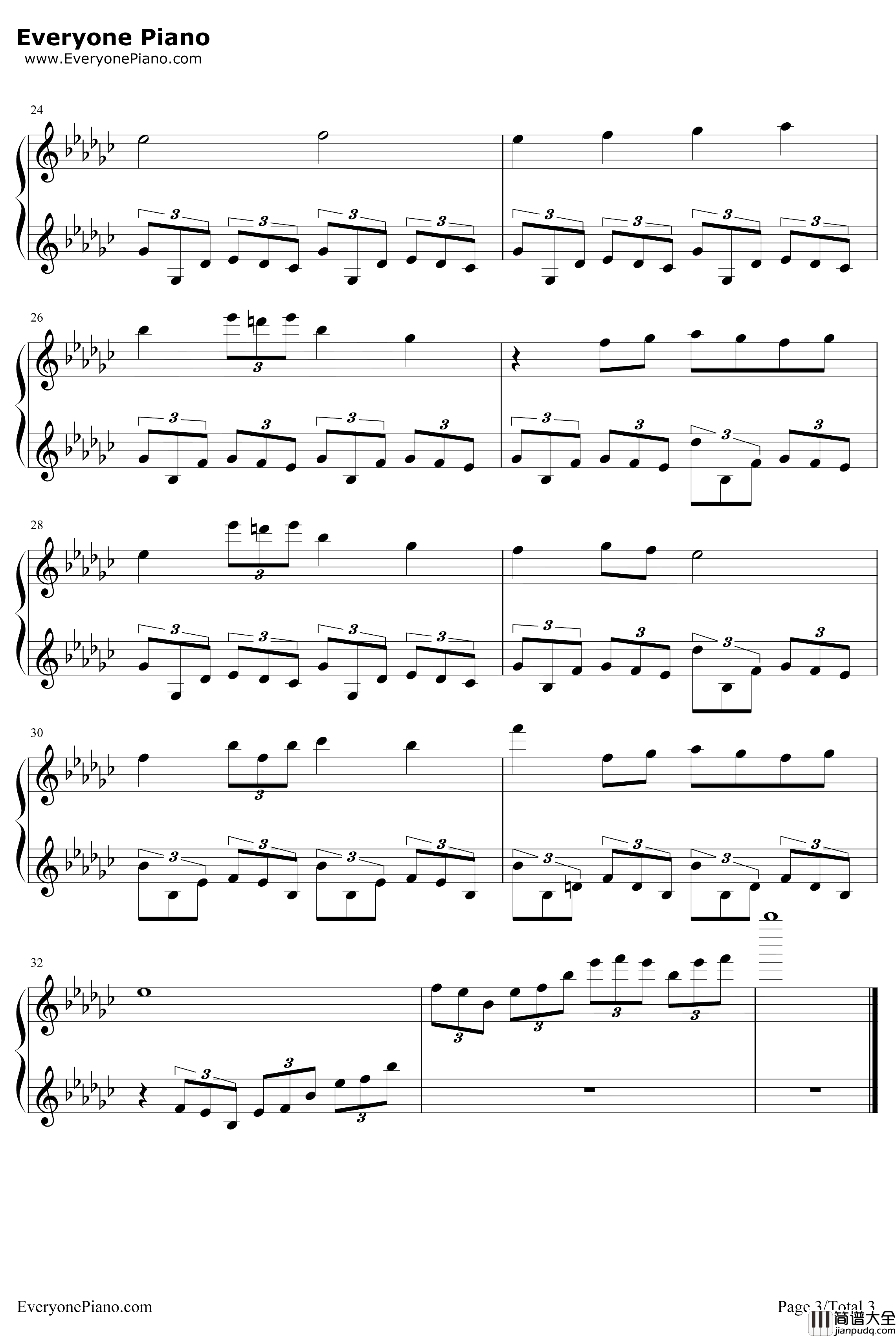 The_Beginning钢琴谱_猎豹移动公司_序幕_跳舞的线