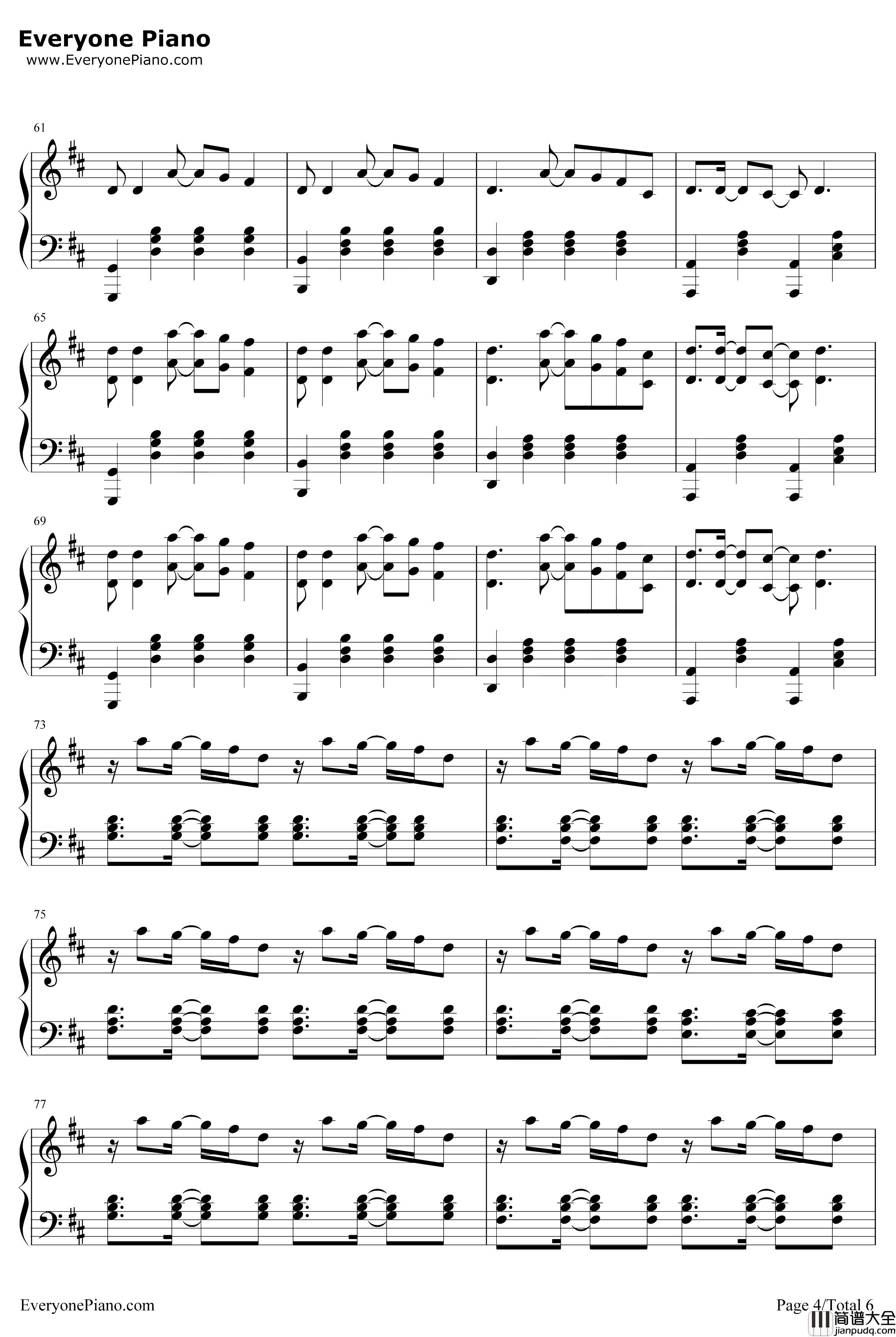 You_Only_Live_Once钢琴谱_羽多野涉_YurionIceED_冰上的尤里ED