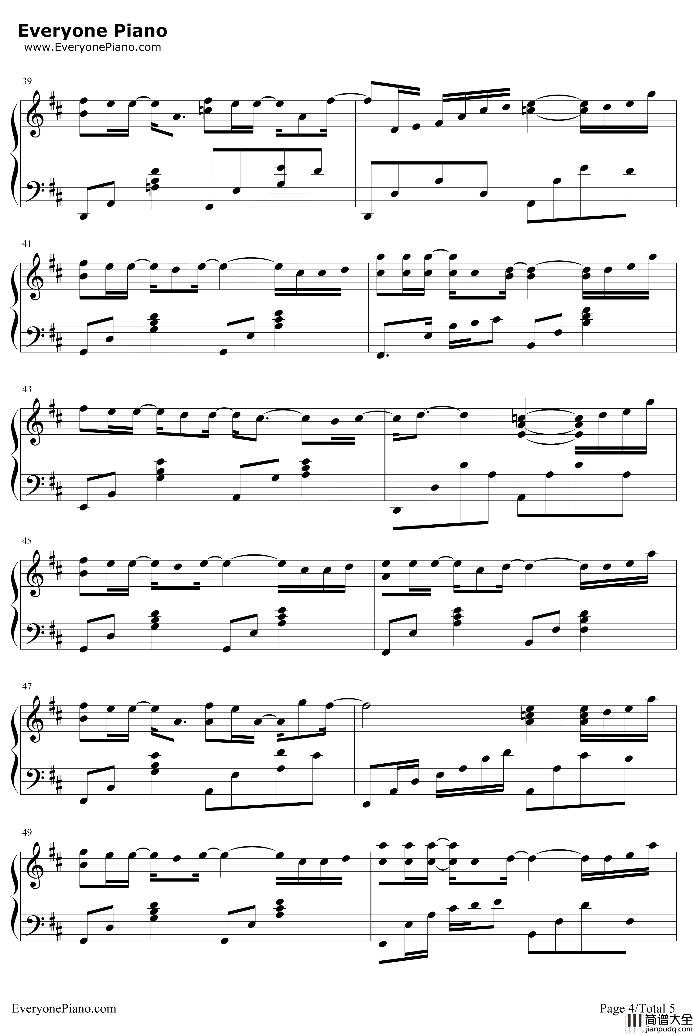 其实钢琴谱_薛之谦