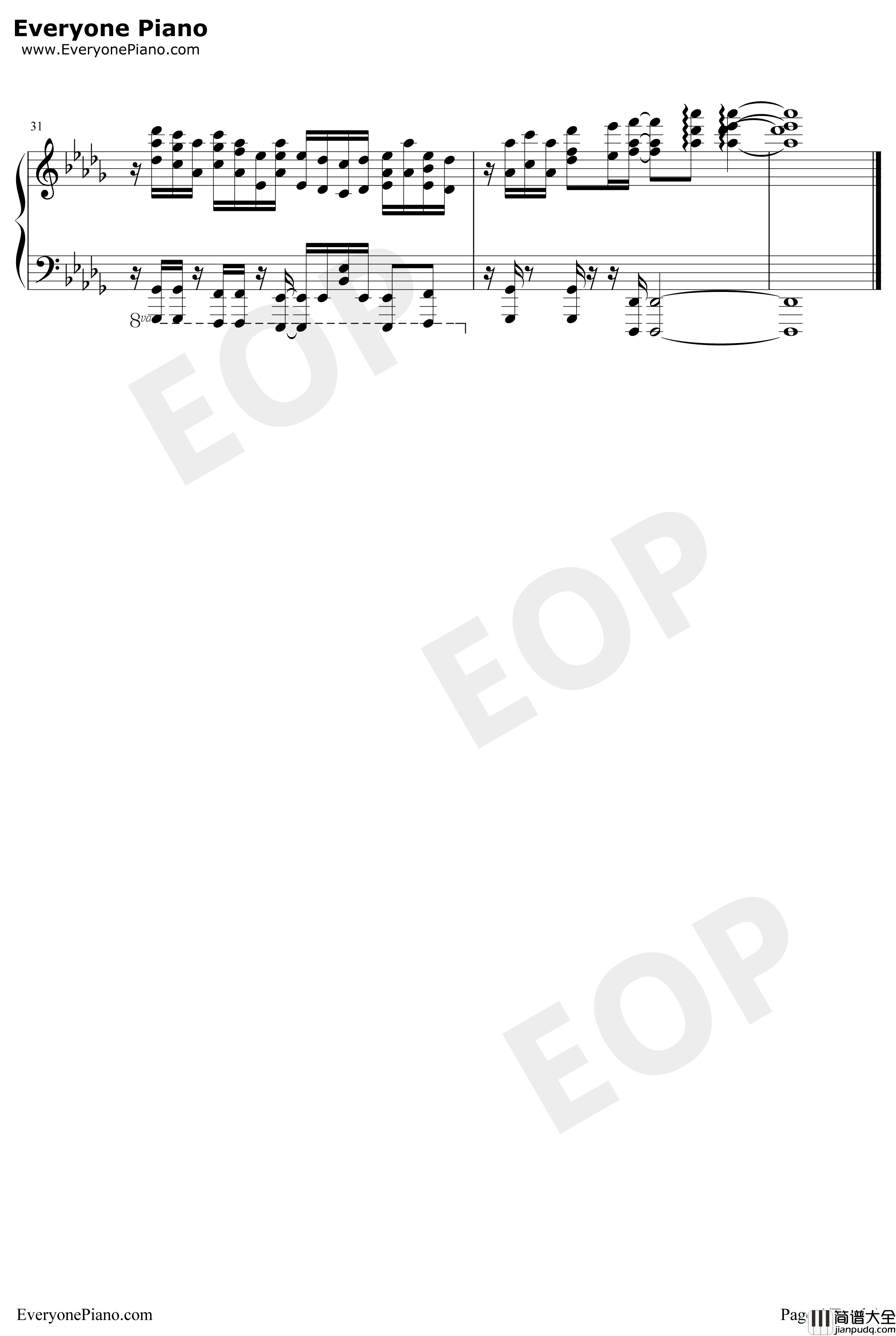 ゼロセンチメートル钢琴谱_大原由衣子_擅长捉弄的高木同学2OP